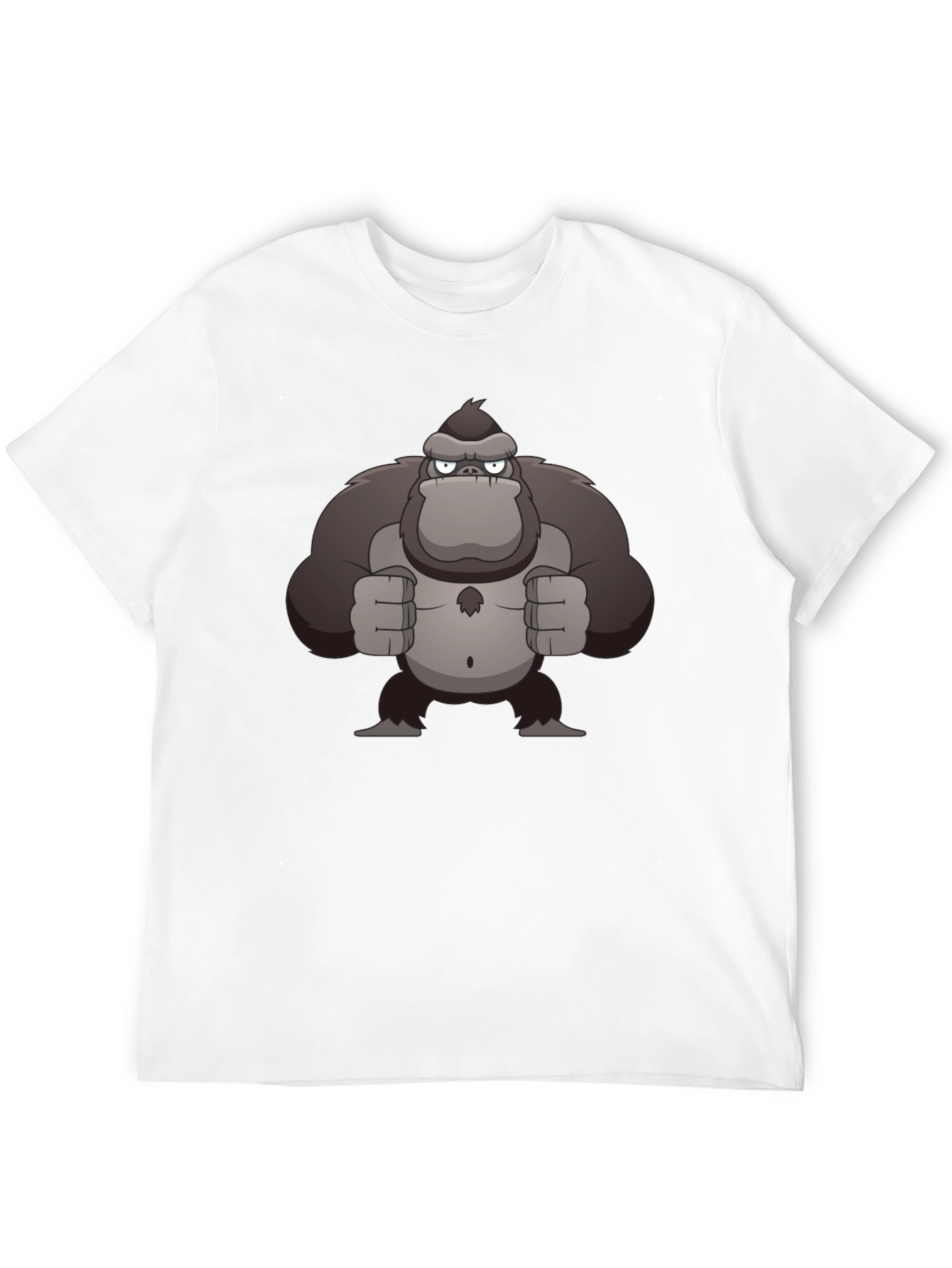 Cartoon Gorilla Graphic T-Shirt - Black