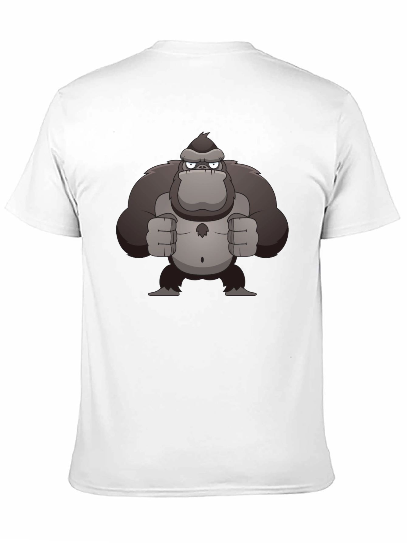 Cartoon Gorilla Graphic T-Shirt - Black