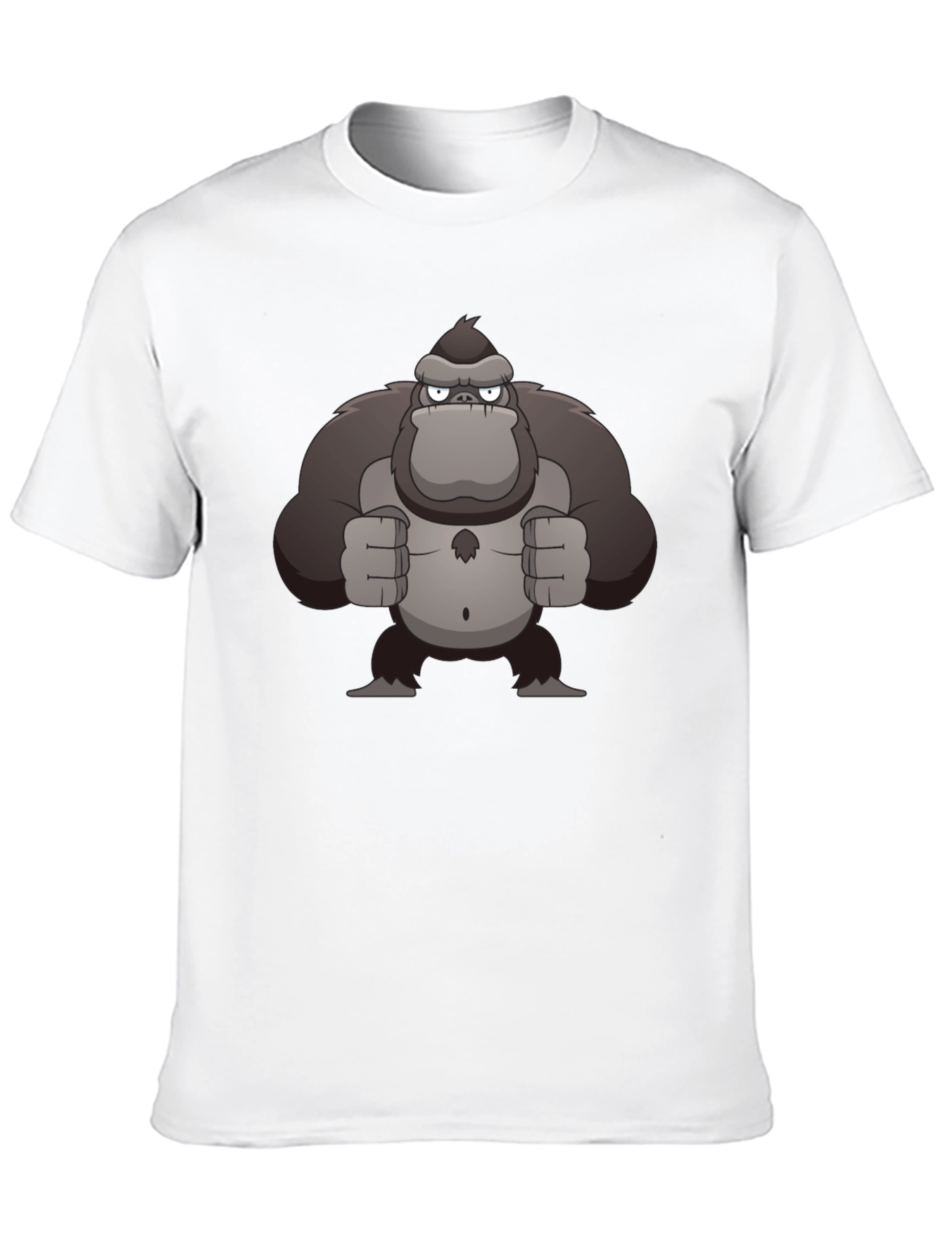 Cartoon Gorilla Graphic T-Shirt - Black