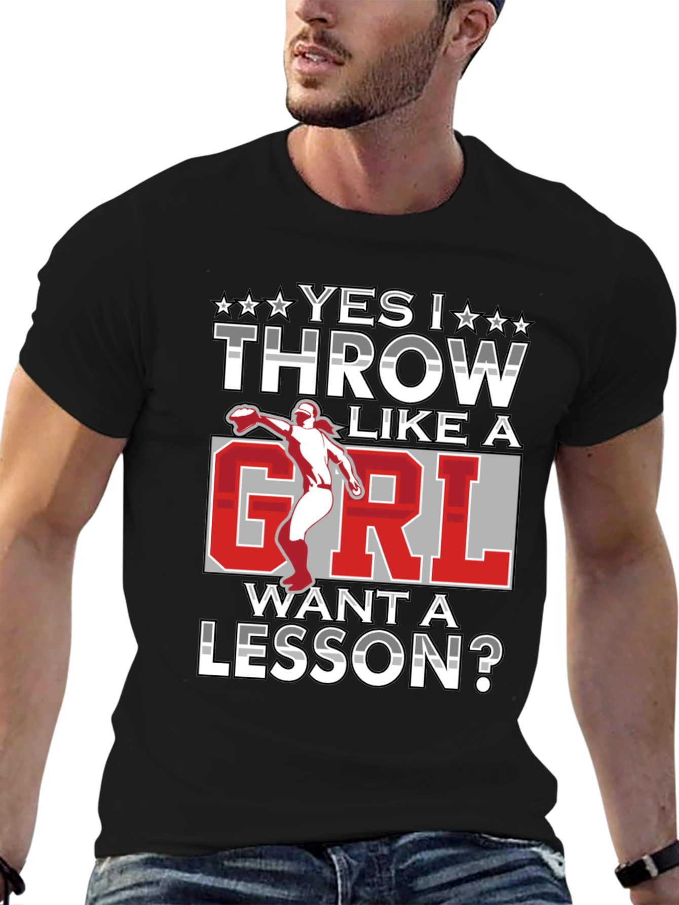 Yes I Throw Like A Girl Funny T-Shirt