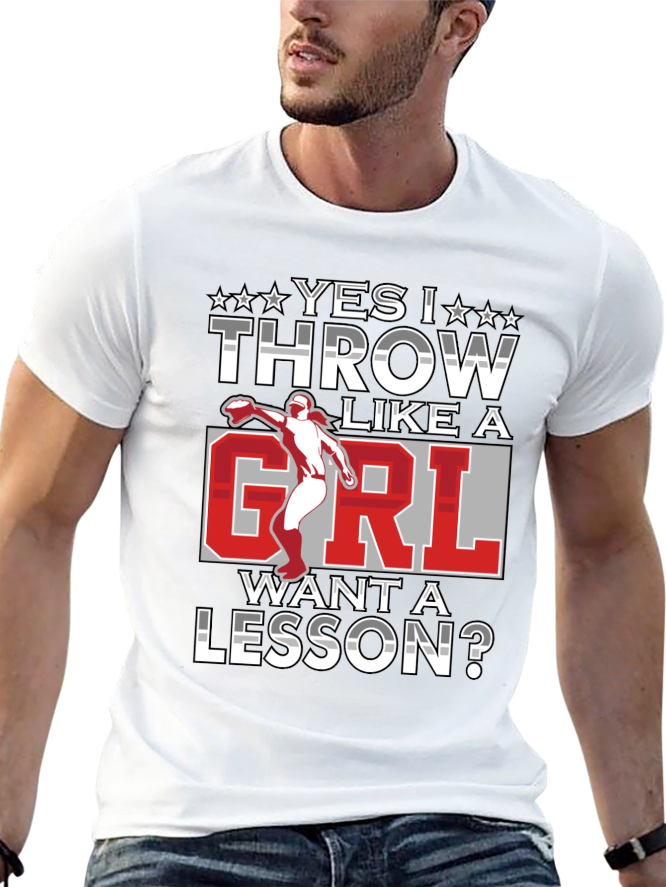 Yes I Throw Like A Girl Funny T-Shirt