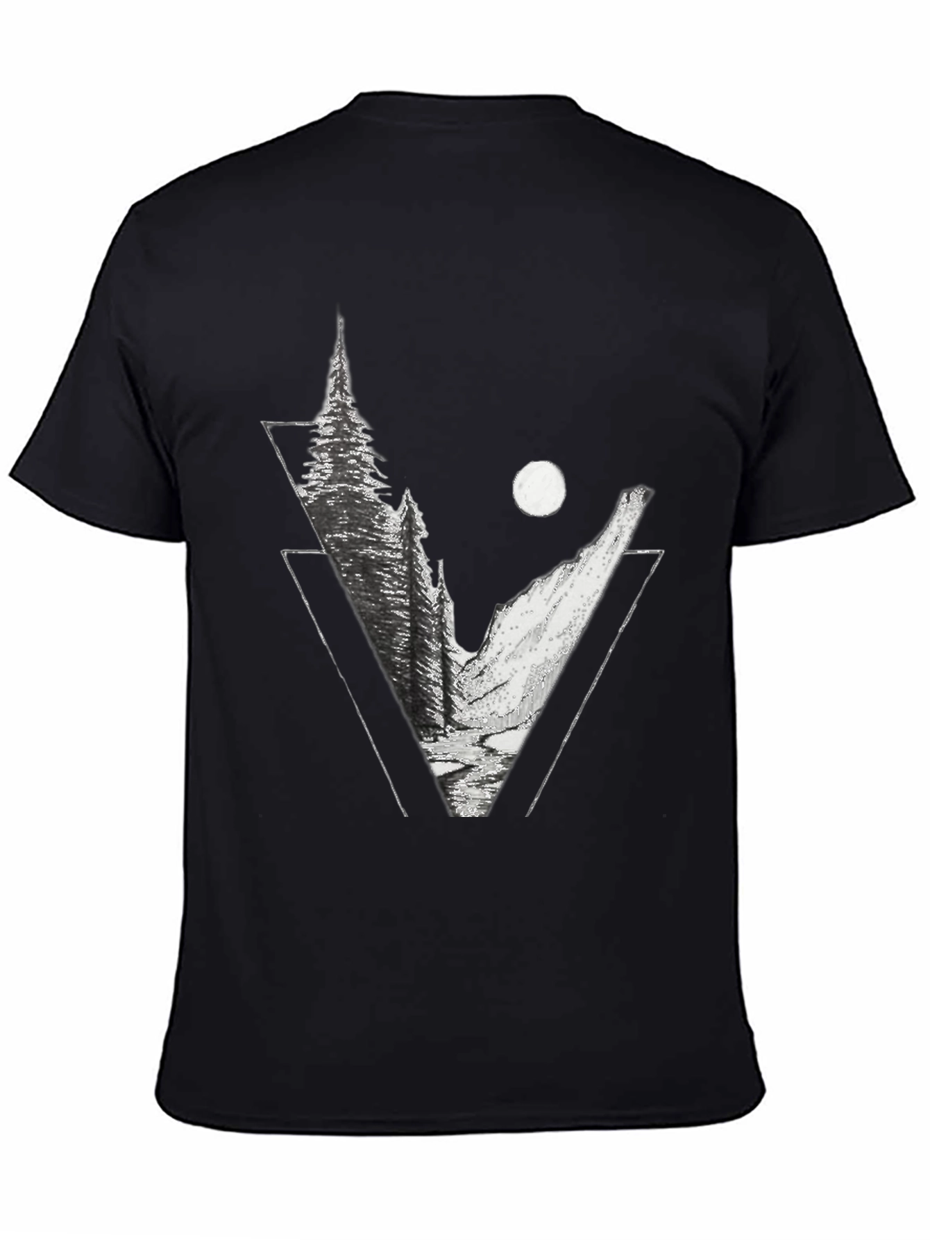 Geometric Mountain T-Shirt - Nature Inspired Graphic Tee
