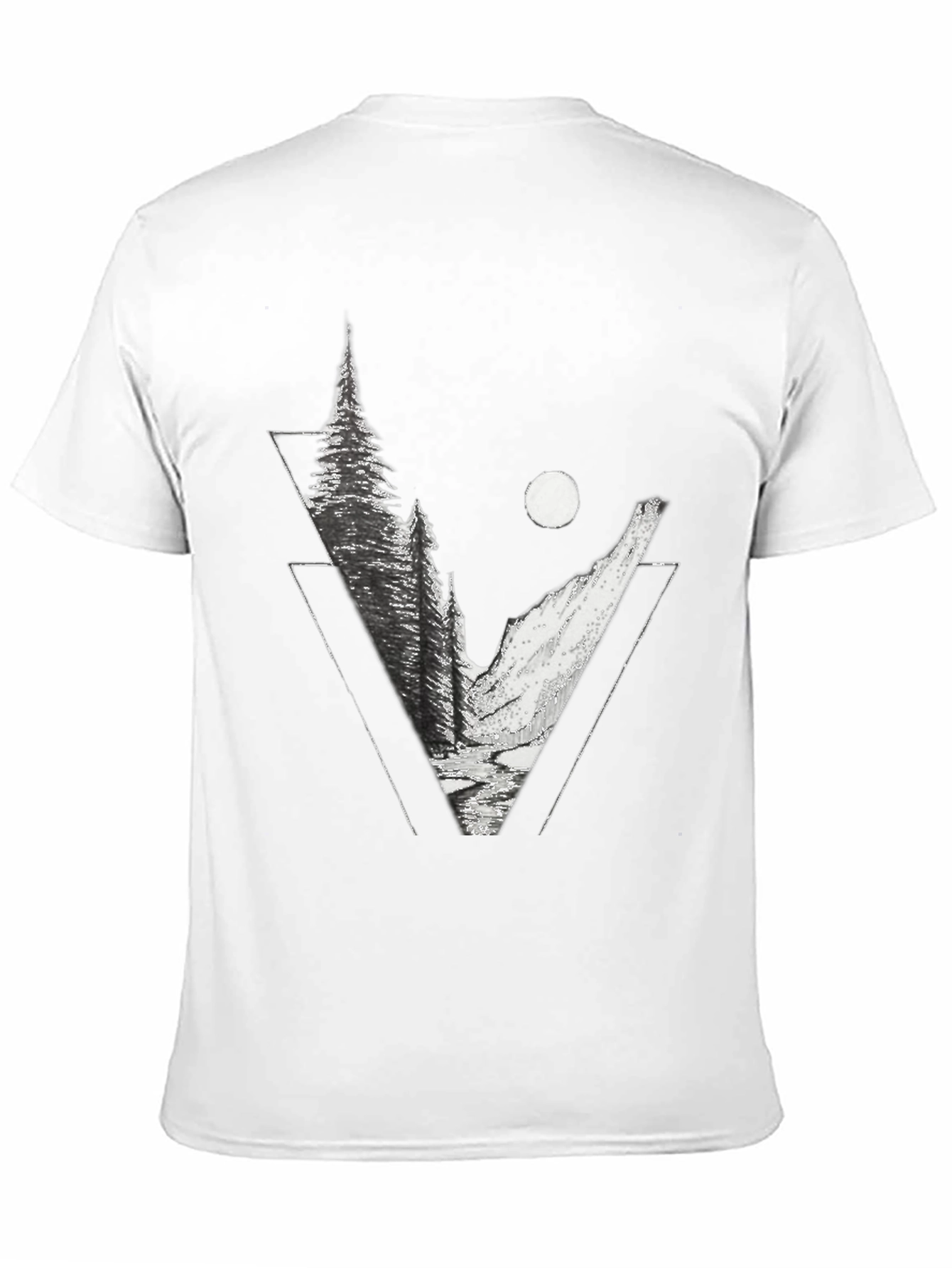 Geometric Mountain T-Shirt - Nature Inspired Graphic Tee