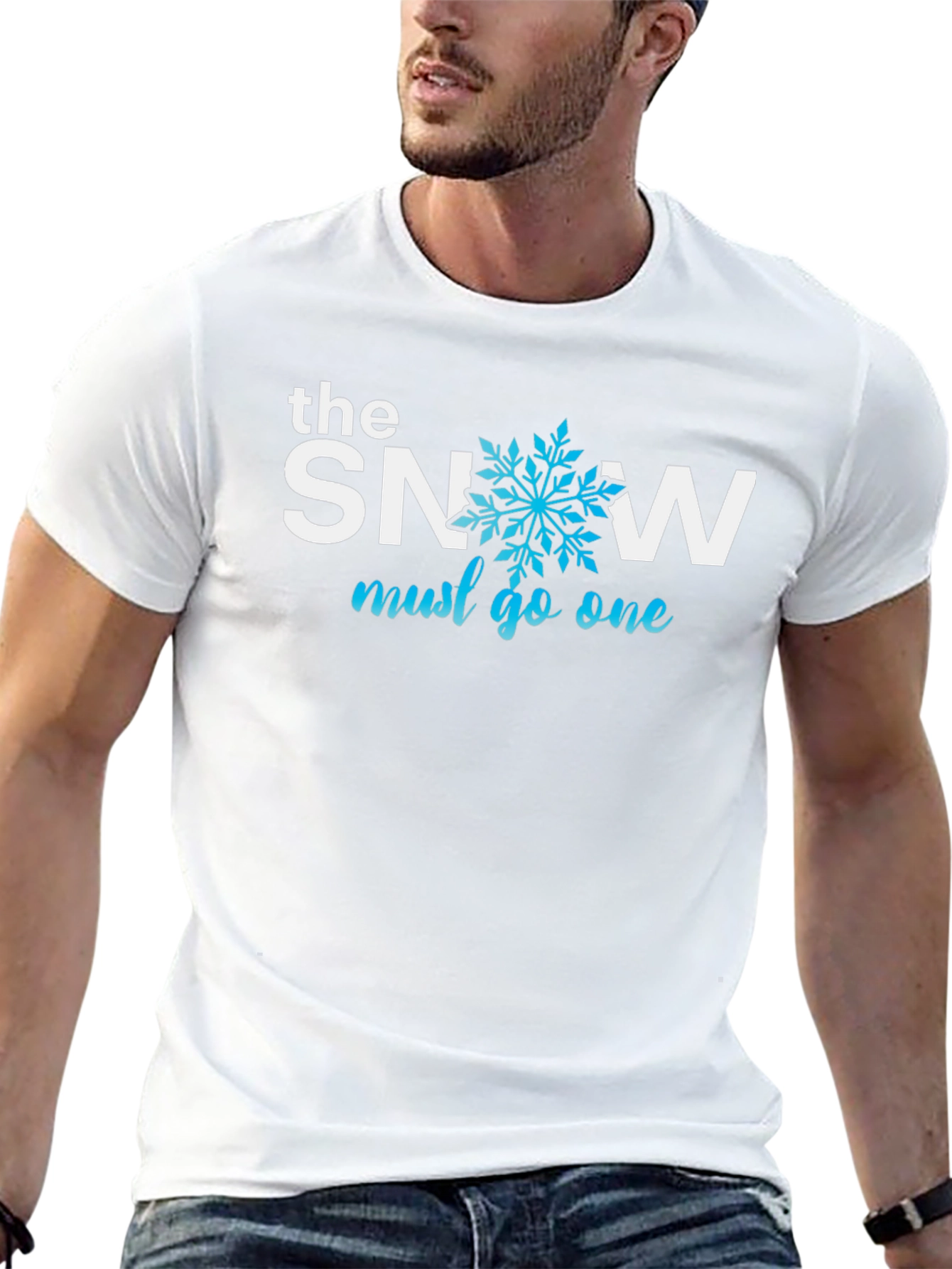 The Snow Must Go On Black Graphic T-Shirt