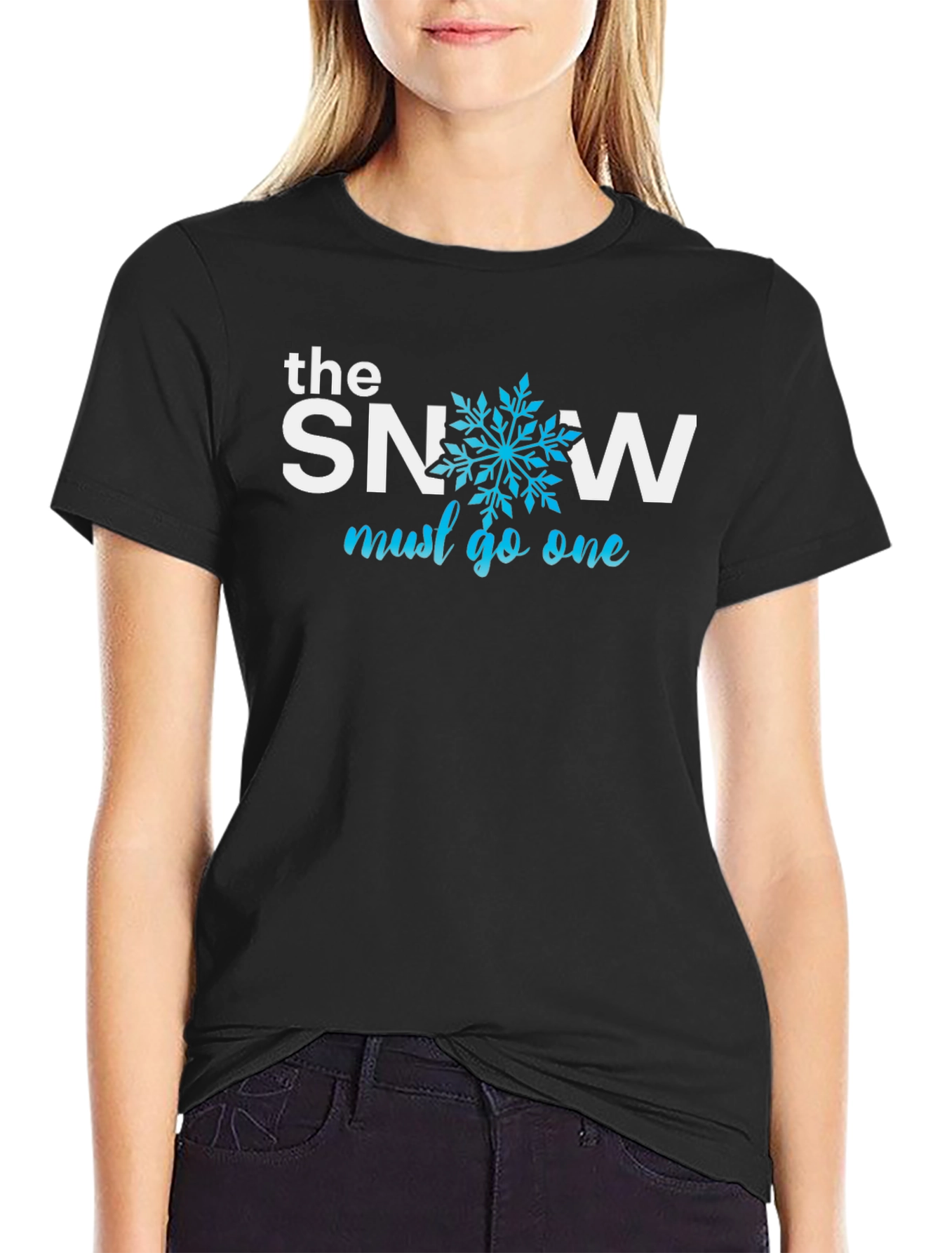 The Snow Must Go On Black Graphic T-Shirt