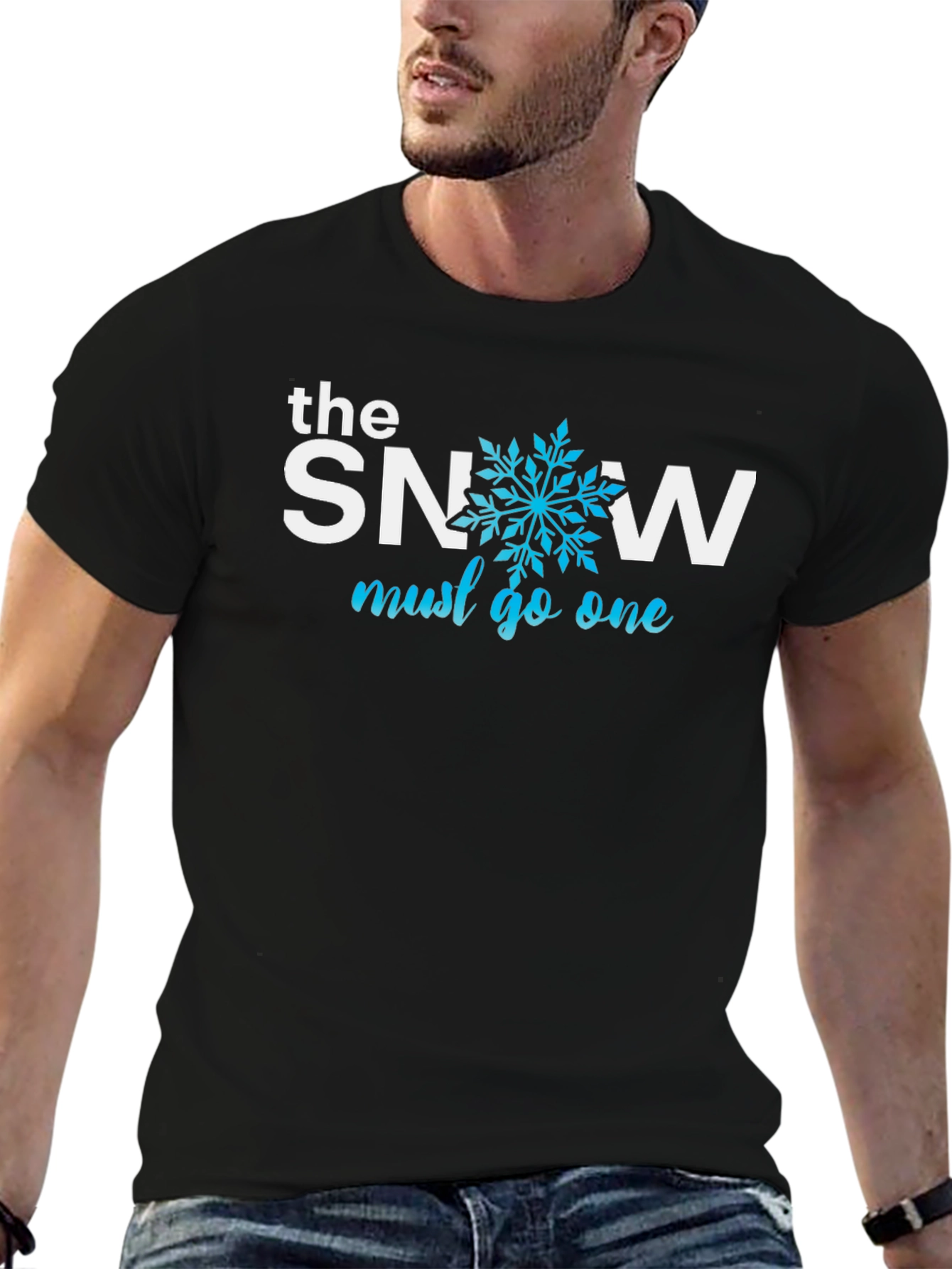 The Snow Must Go On Black Graphic T-Shirt