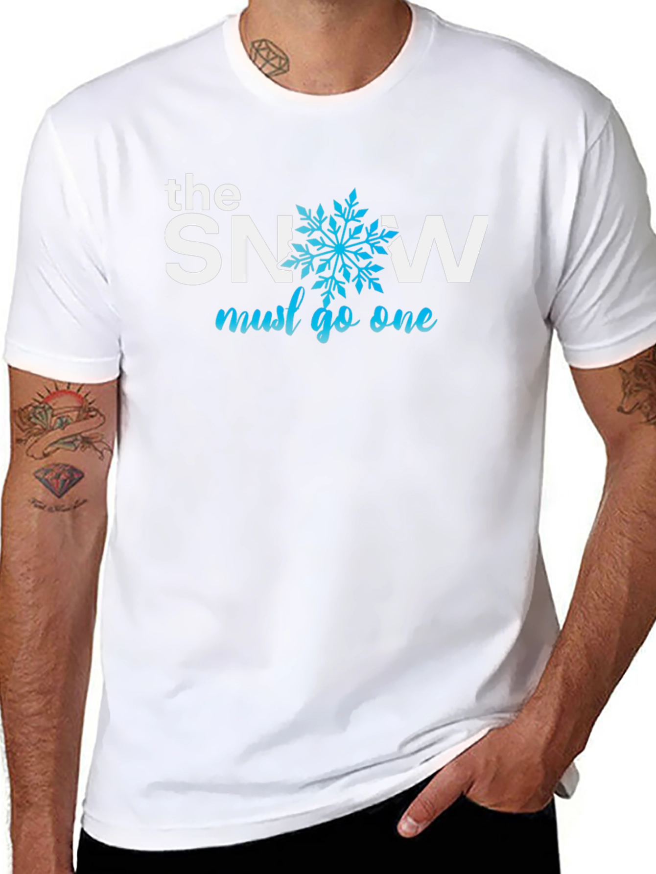 The Snow Must Go On Black Graphic T-Shirt