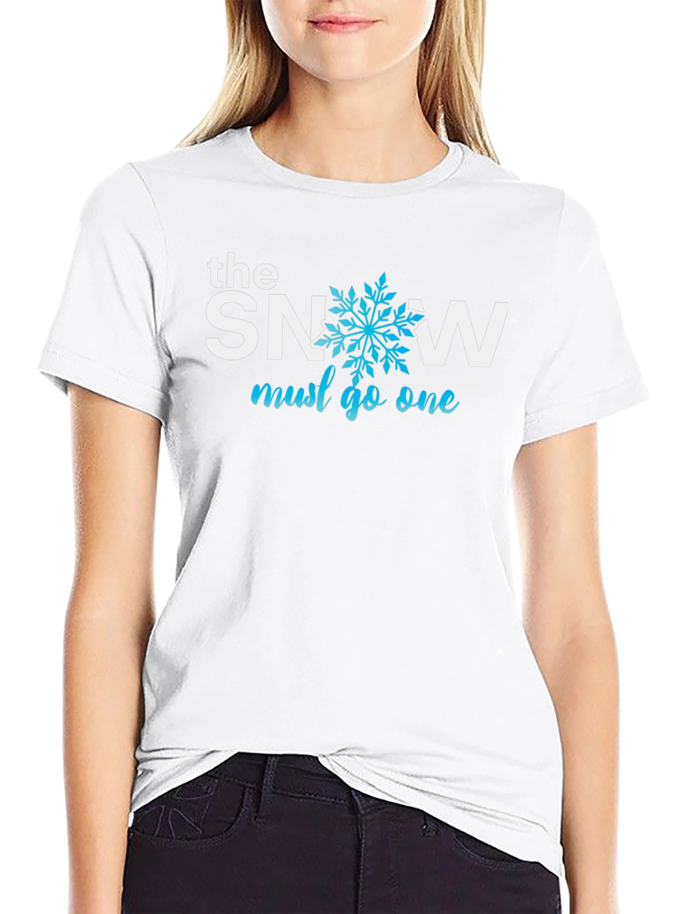 The Snow Must Go On Black Graphic T-Shirt