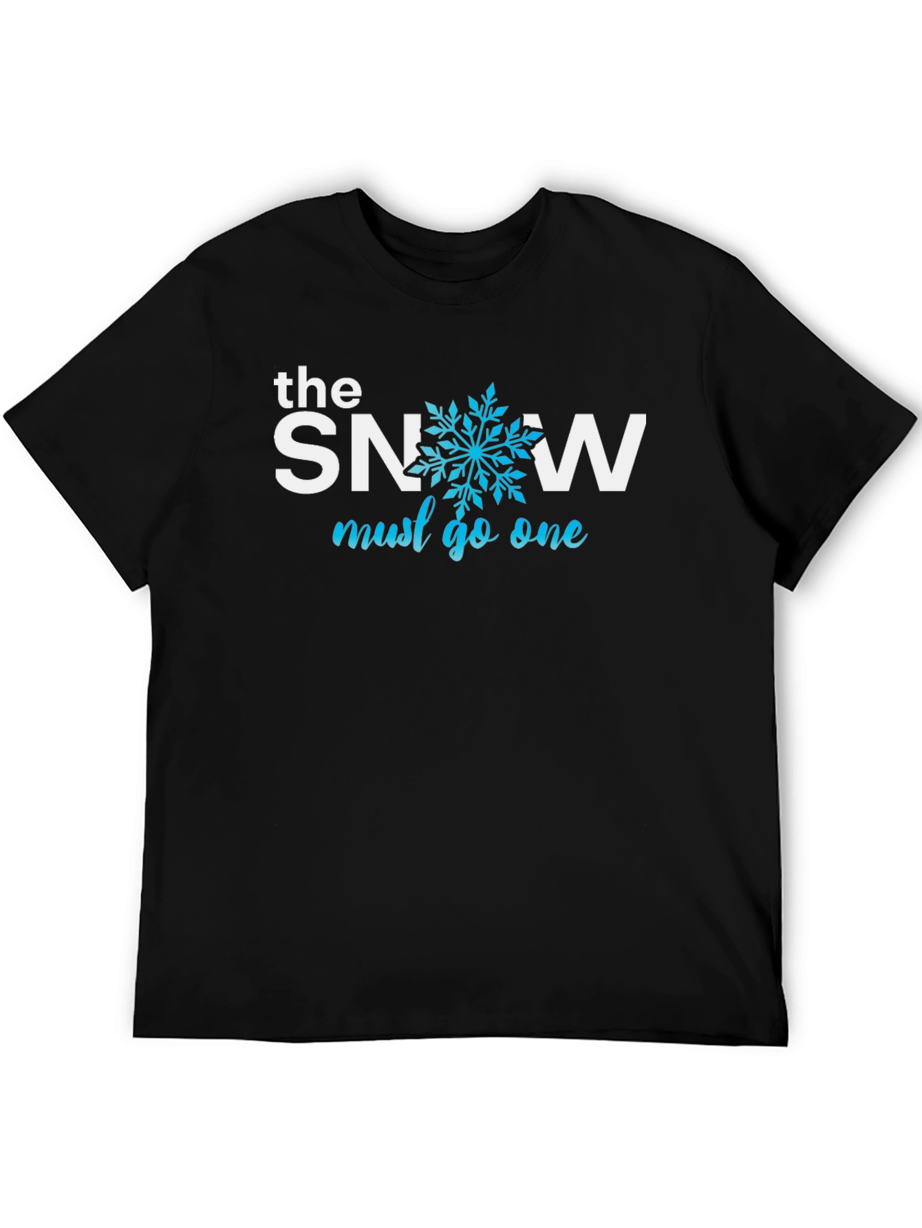 The Snow Must Go On Black Graphic T-Shirt
