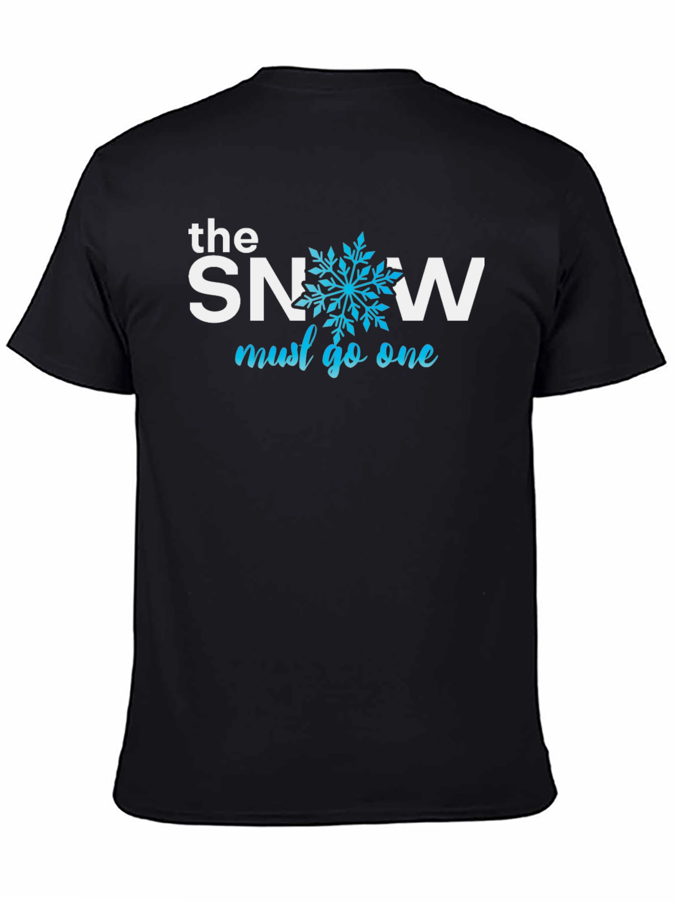 The Snow Must Go On Black Graphic T-Shirt