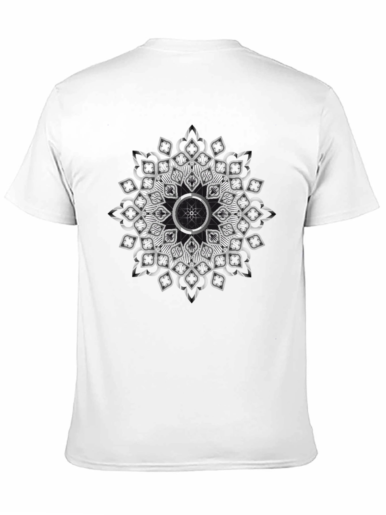 Elegant Mandala Graphic Black T-Shirt
