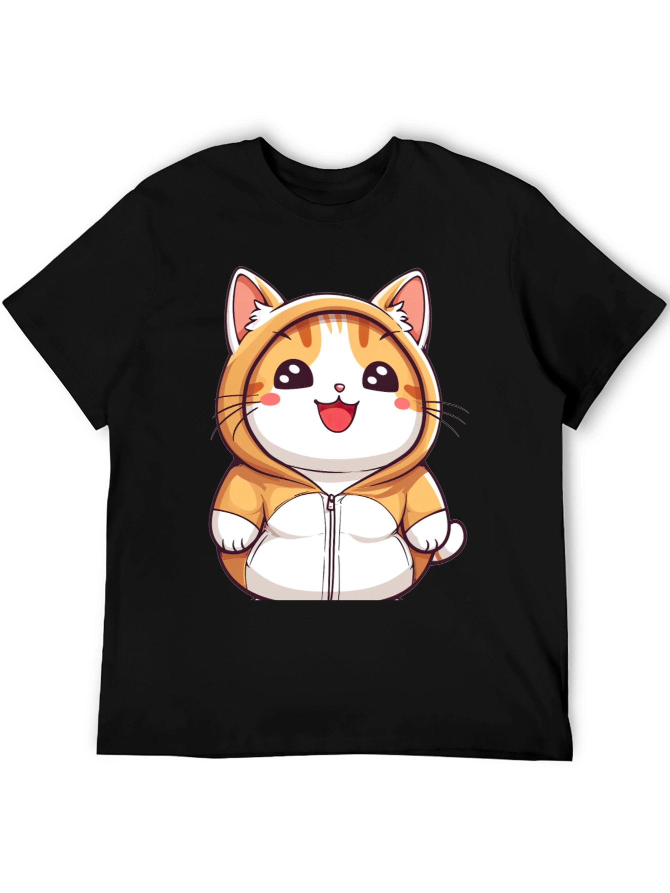 Cute Cartoon Cat Hoodie T-Shirt
