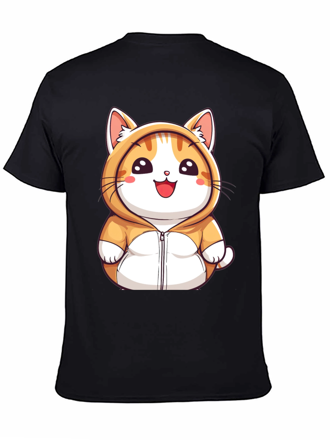 Cute Cartoon Cat Hoodie T-Shirt