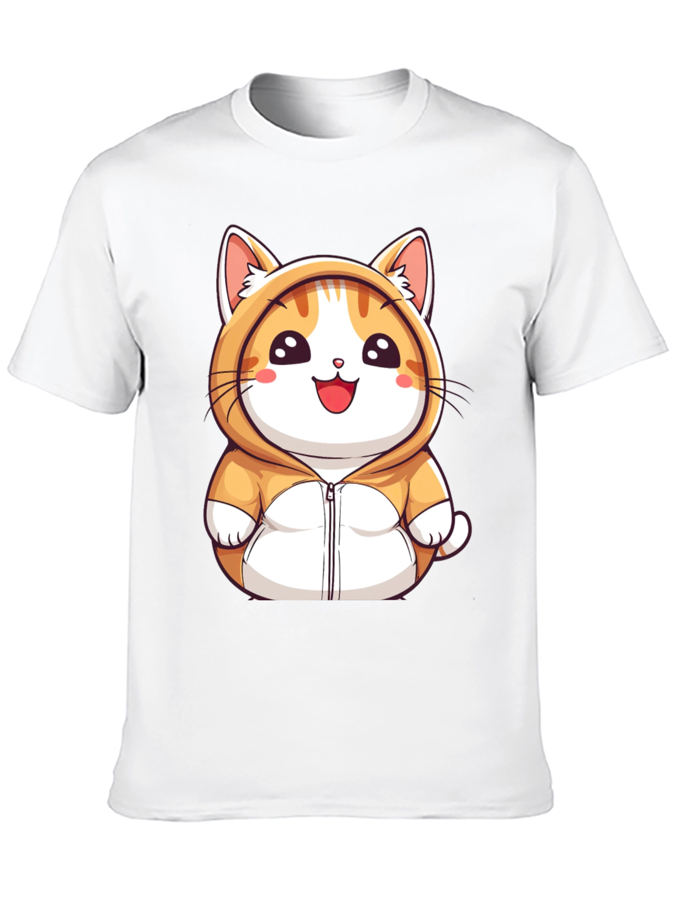 Cute Cartoon Cat Hoodie T-Shirt
