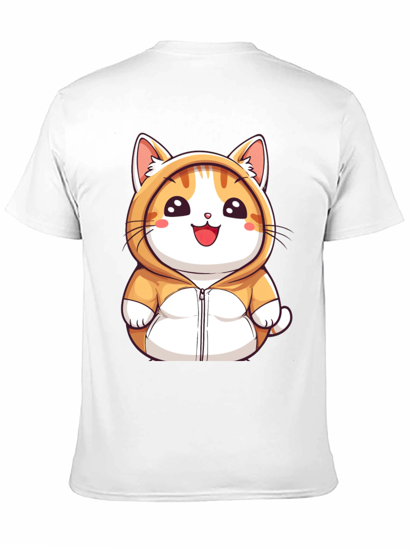 Cute Cartoon Cat Hoodie T-Shirt
