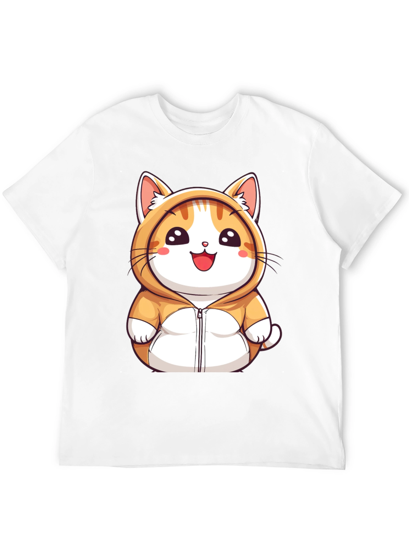 Cute Cartoon Cat Hoodie T-Shirt