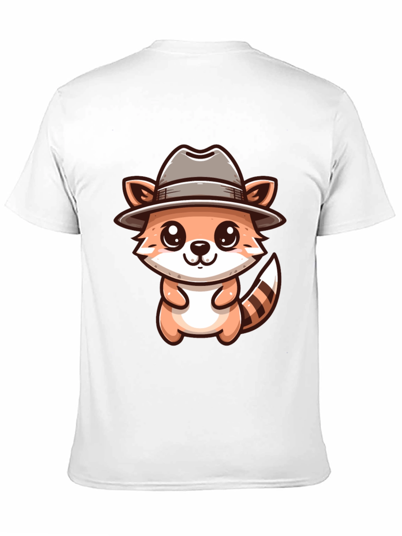 Cute Cartoon Raccoon Detective T-Shirt