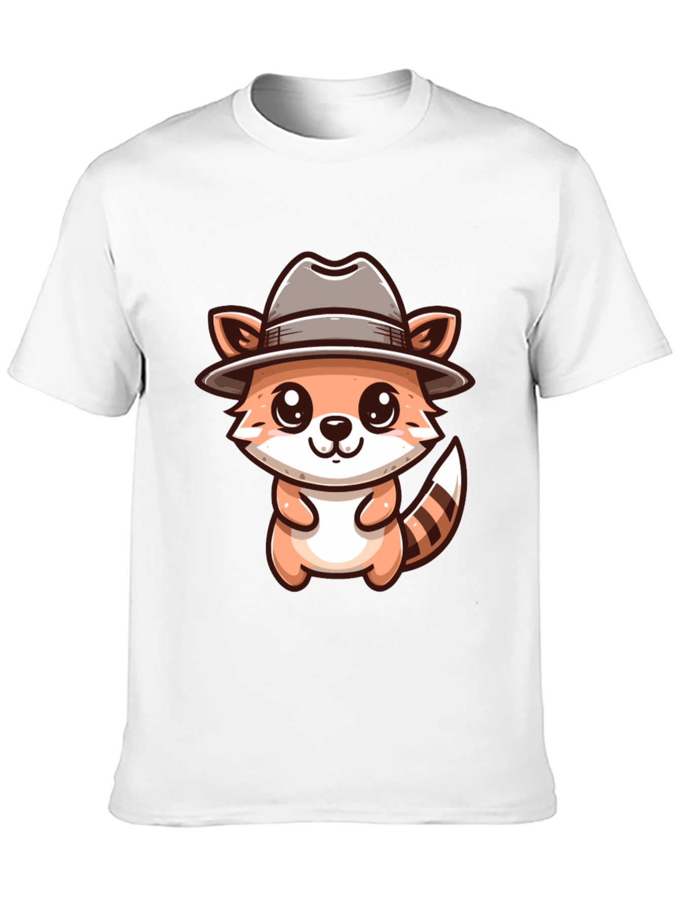 Cute Cartoon Raccoon Detective T-Shirt