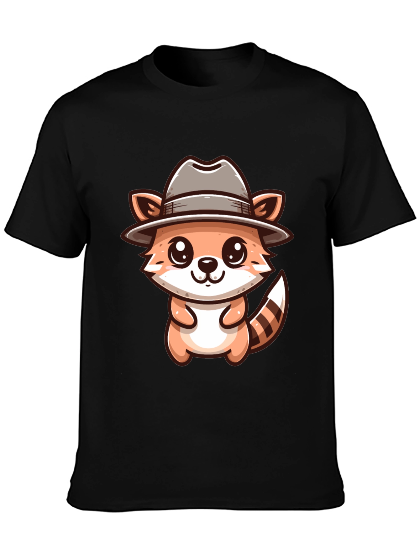 Cute Cartoon Raccoon Detective T-Shirt