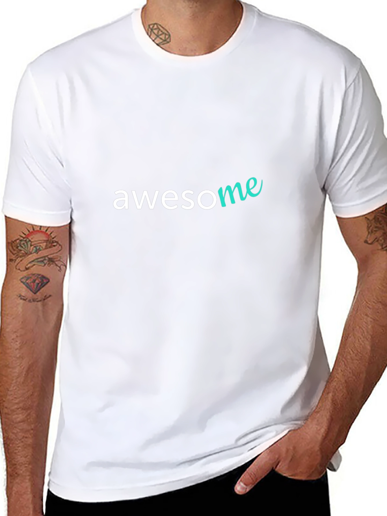 Awesome Graphic Print Black T-Shirt