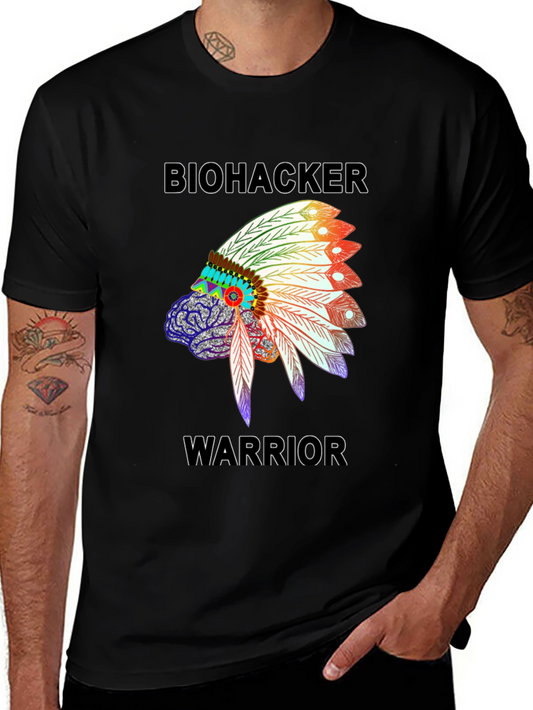 Biohacker Warrior Graphic T-Shirt - Unique Colorful Design