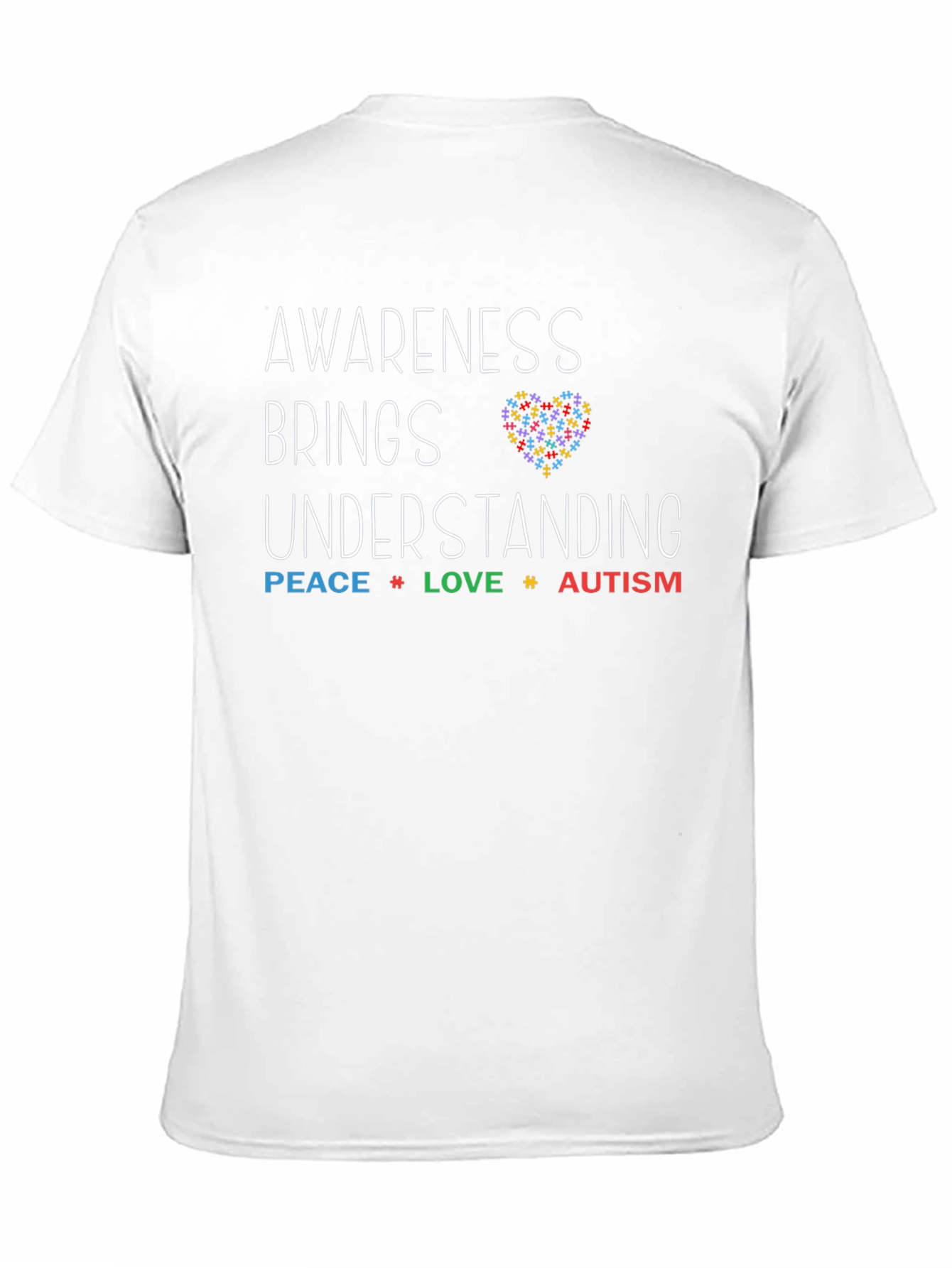 Autism Awareness Graphic Tee: Peace Love Understanding