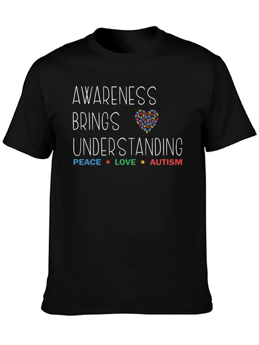 Autism Awareness Graphic Tee: Peace Love Understanding