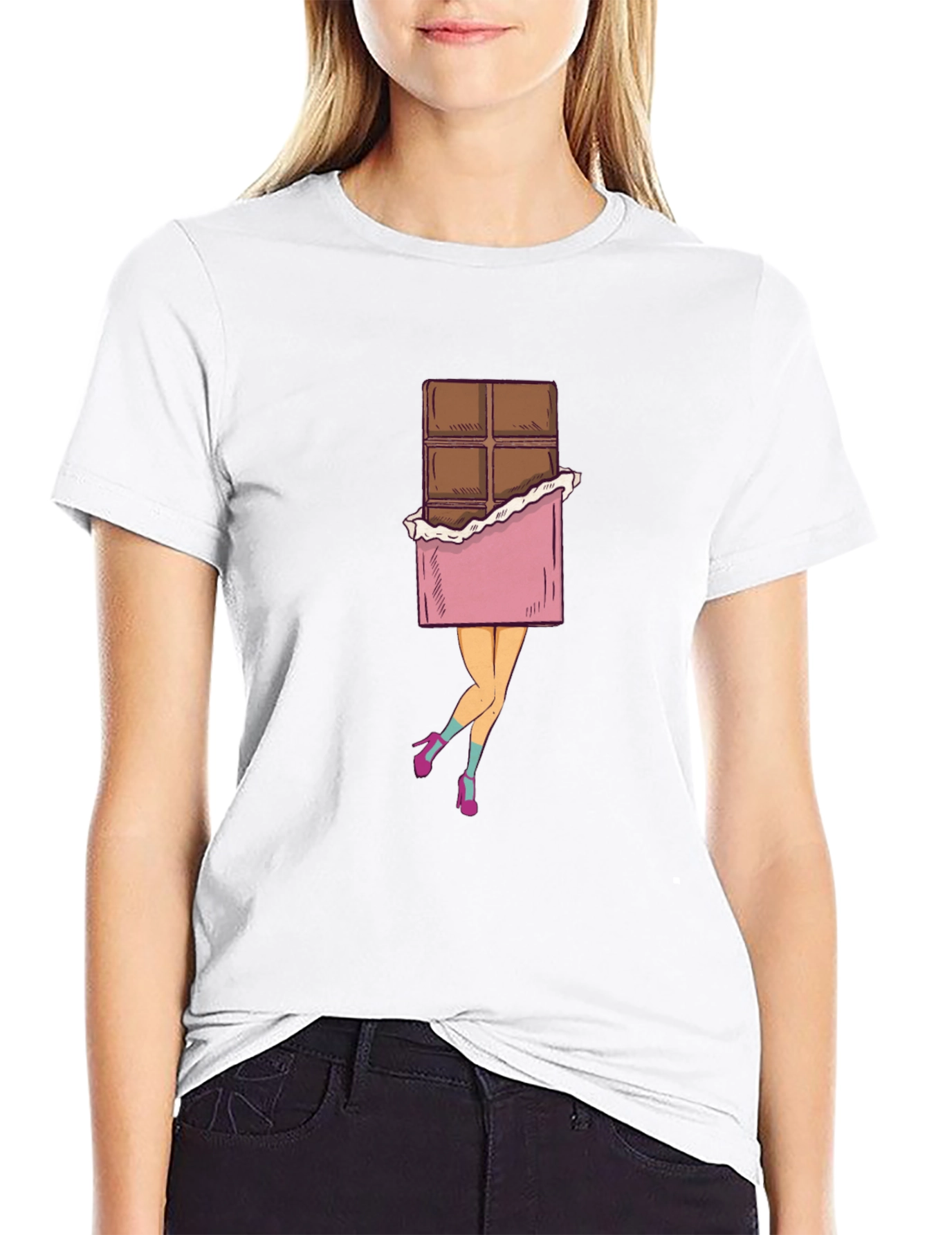 Chocolate Bar Legs Graphic T-Shirt