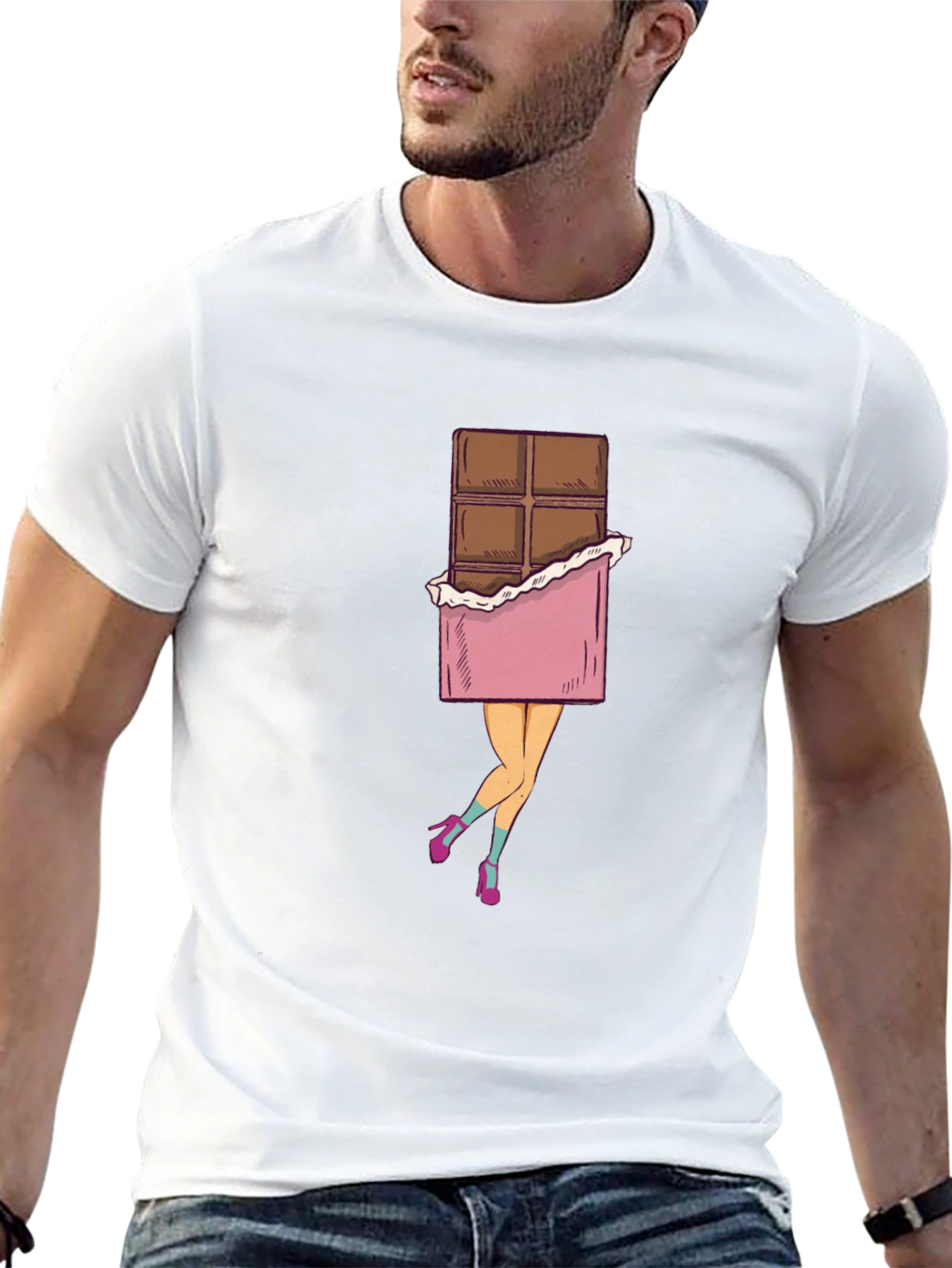 Chocolate Bar Legs Graphic T-Shirt