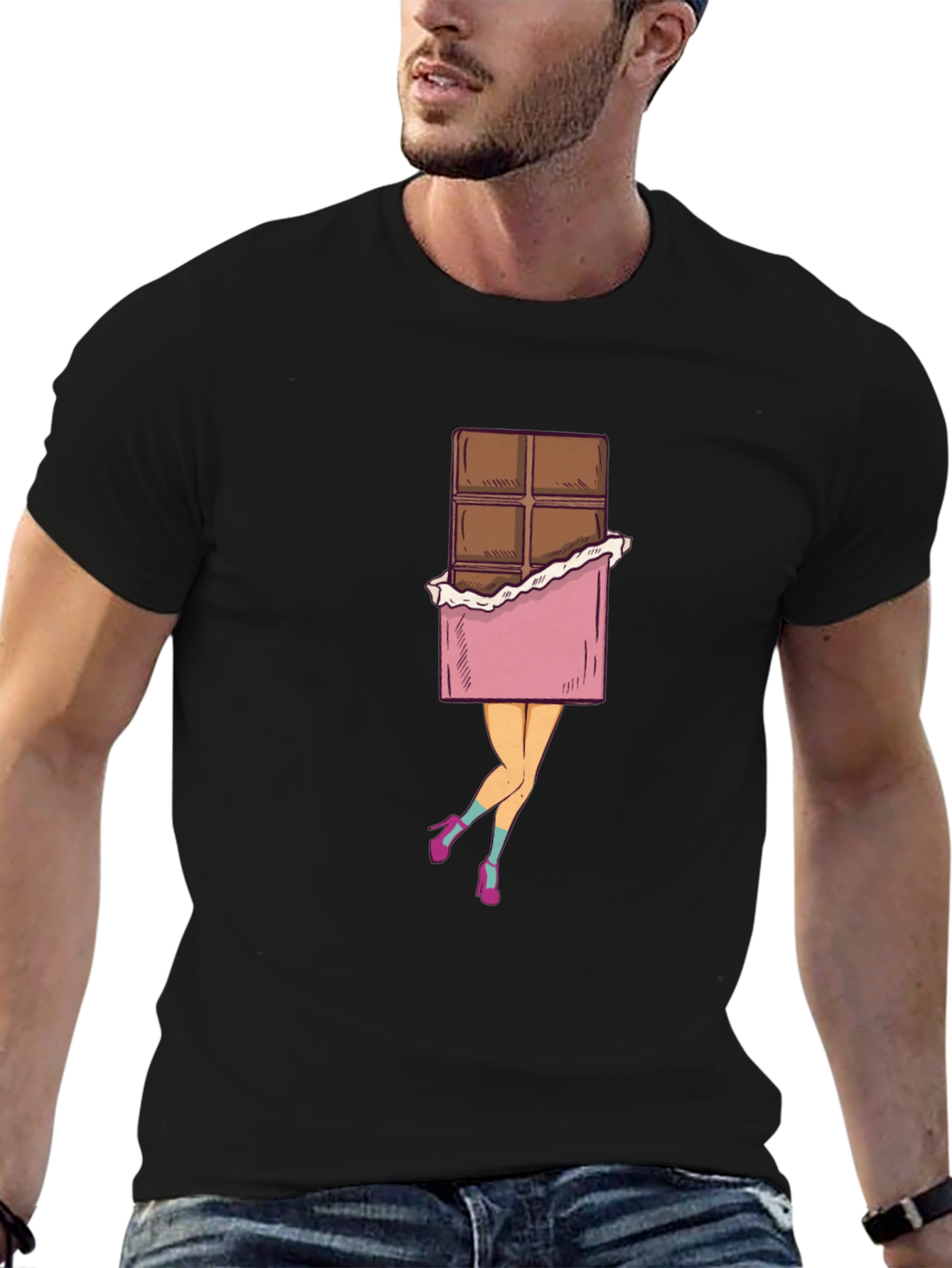 Chocolate Bar Legs Graphic T-Shirt