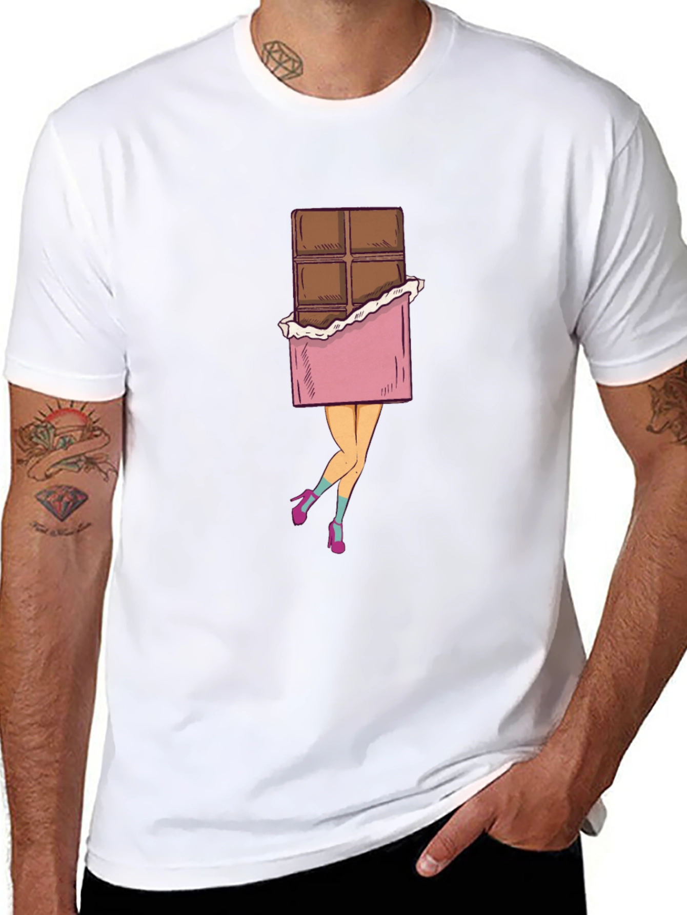 Chocolate Bar Legs Graphic T-Shirt