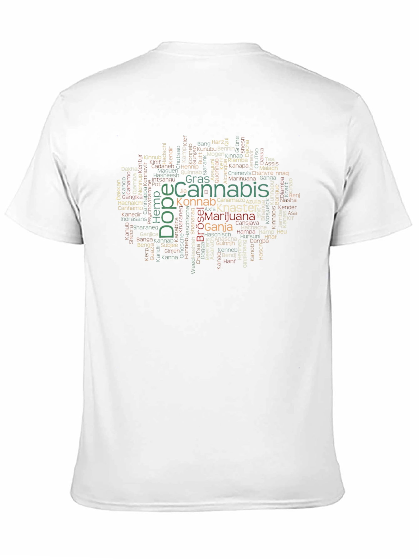 Cannabis Word Cloud T-Shirt - Novelty Design