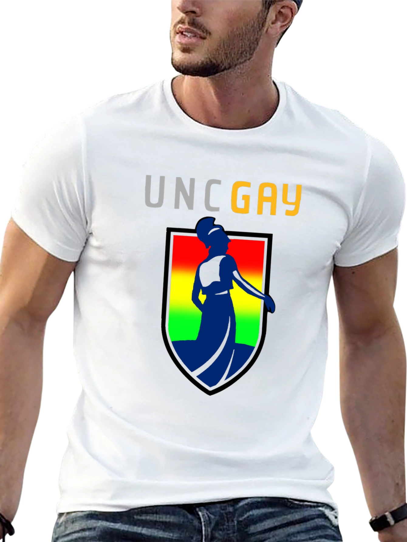 UNC GAY T-Shirt Black Cotton Blend Unisex