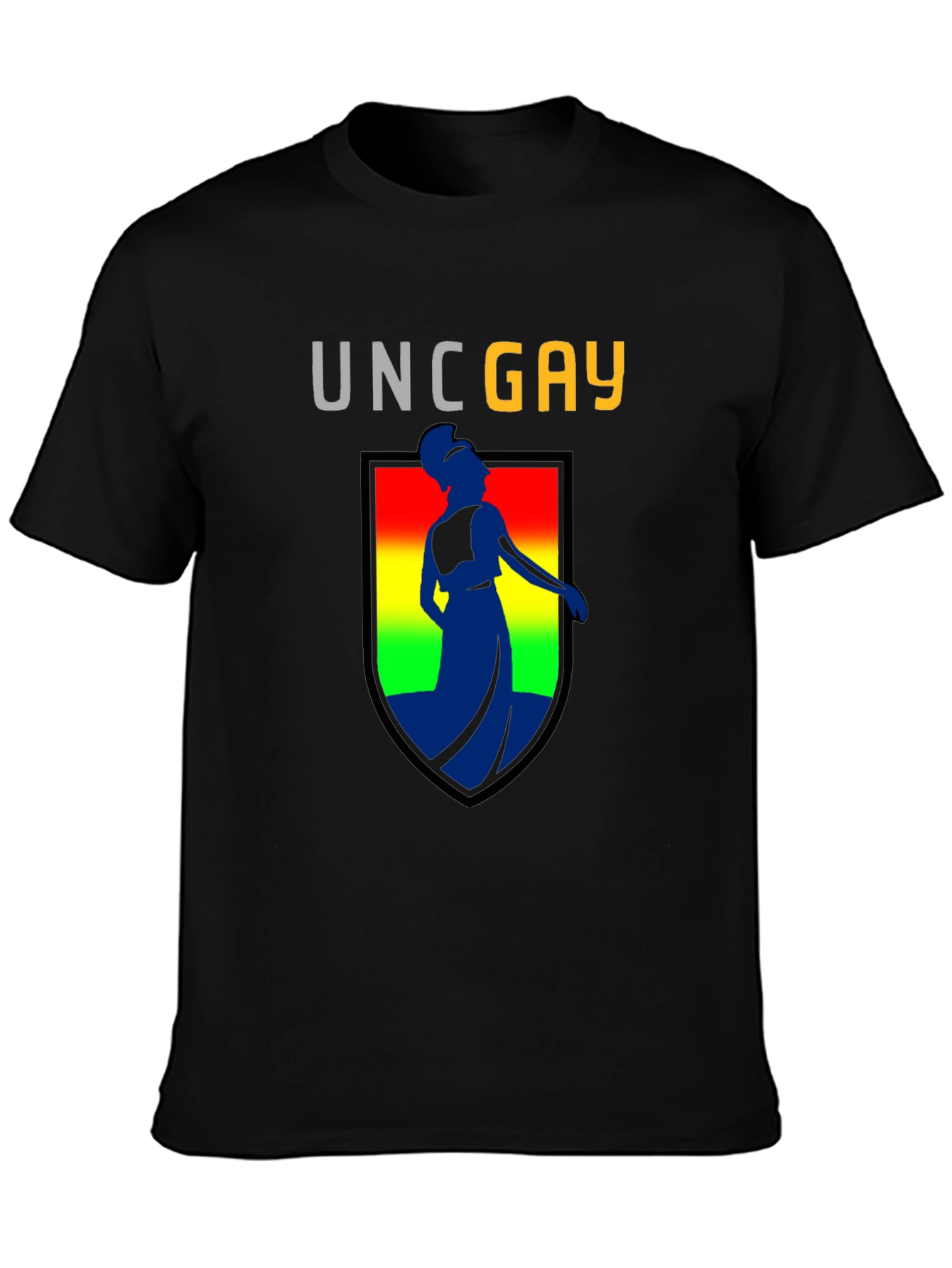 UNC GAY T-Shirt Black Cotton Blend Unisex