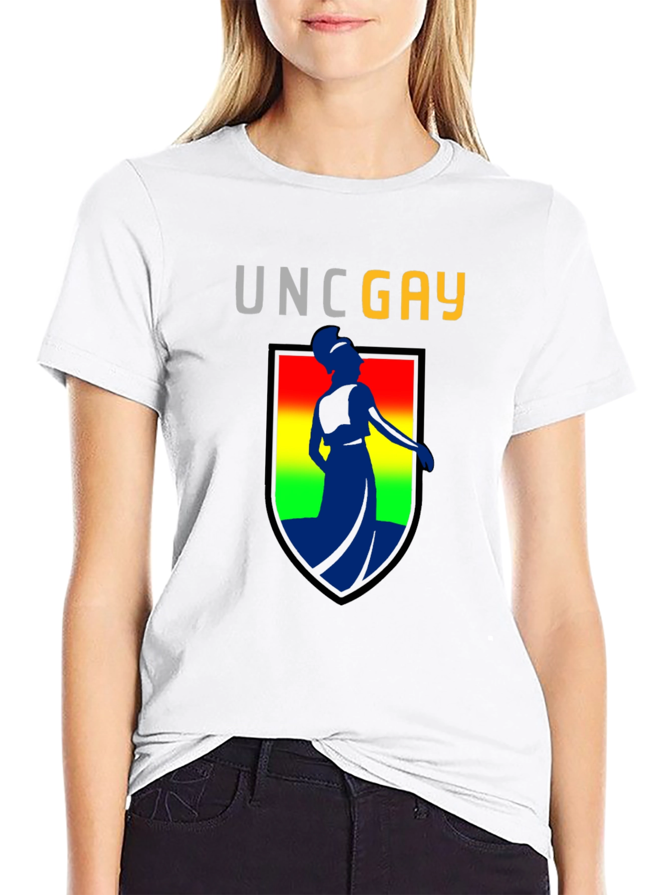 UNC GAY T-Shirt Black Cotton Blend Unisex
