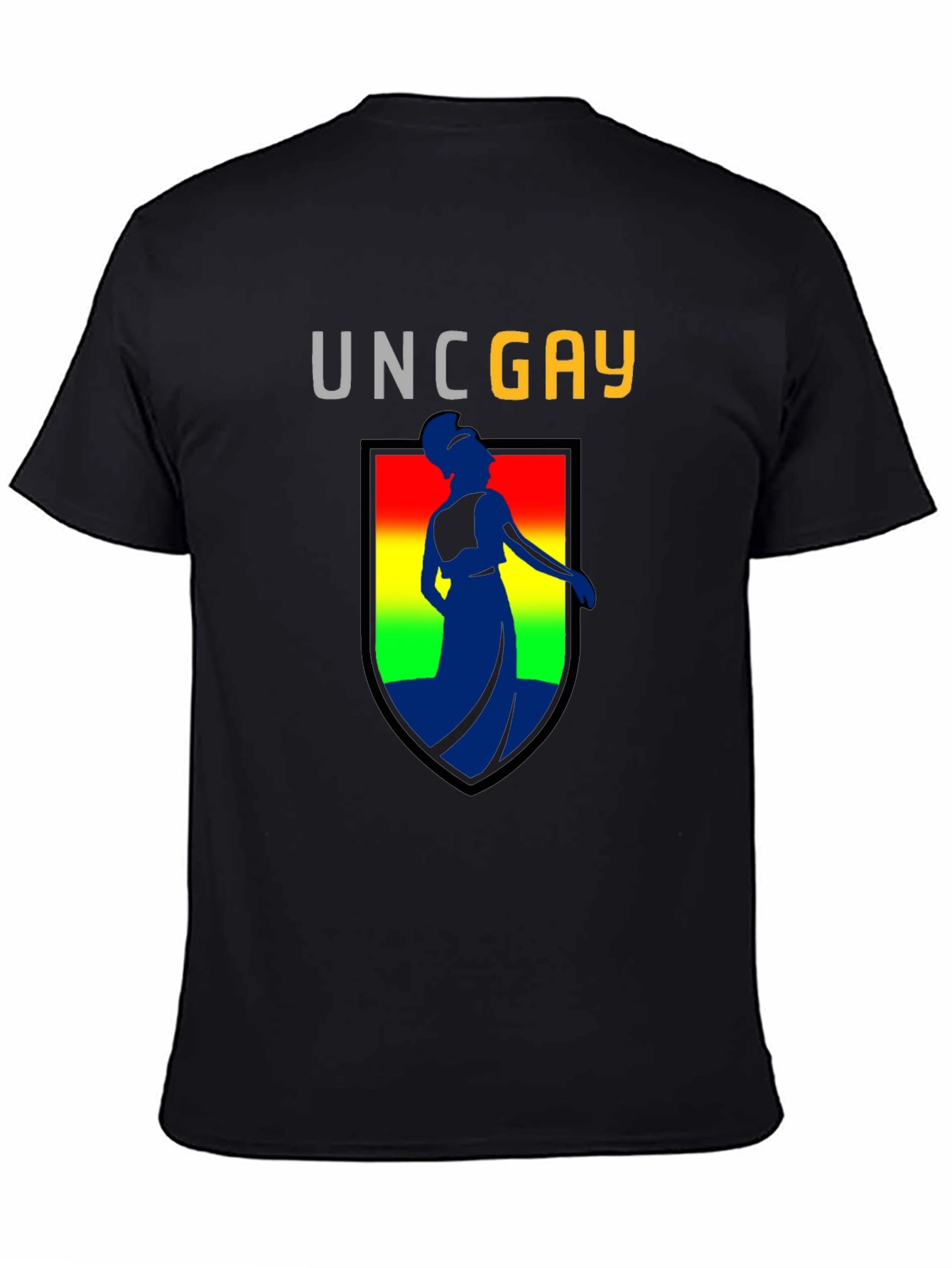 UNC GAY T-Shirt Black Cotton Blend Unisex