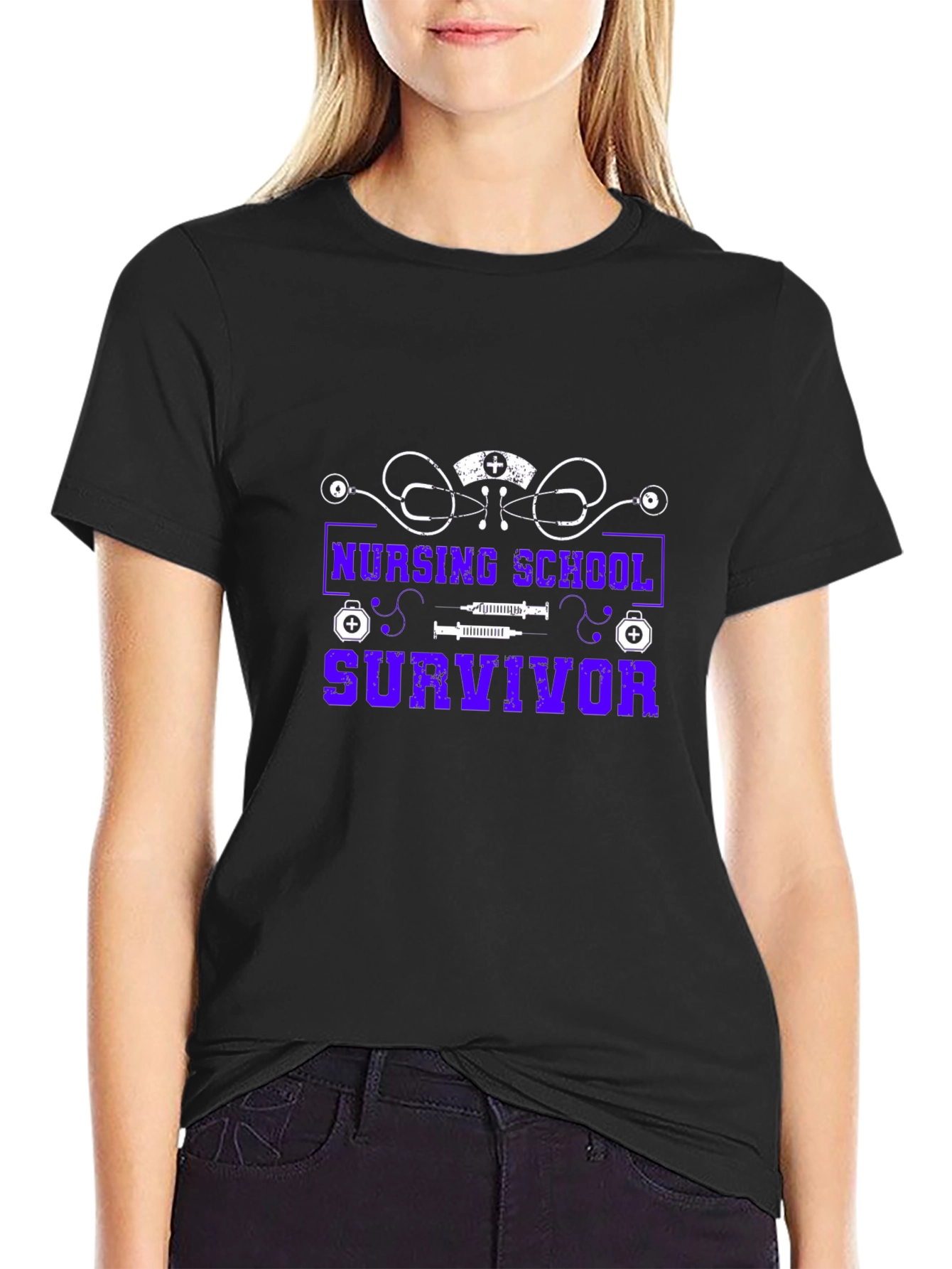 Nursing School Survivor Graphic T-Shirt