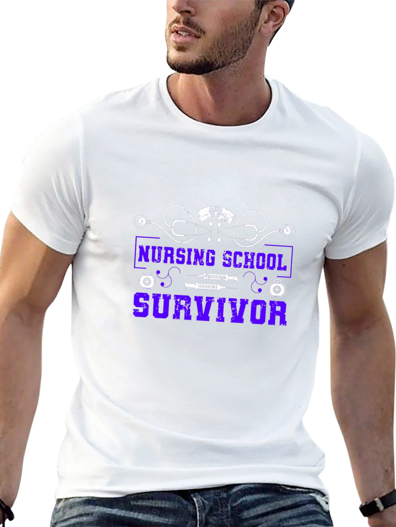 Nursing School Survivor Graphic T-Shirt