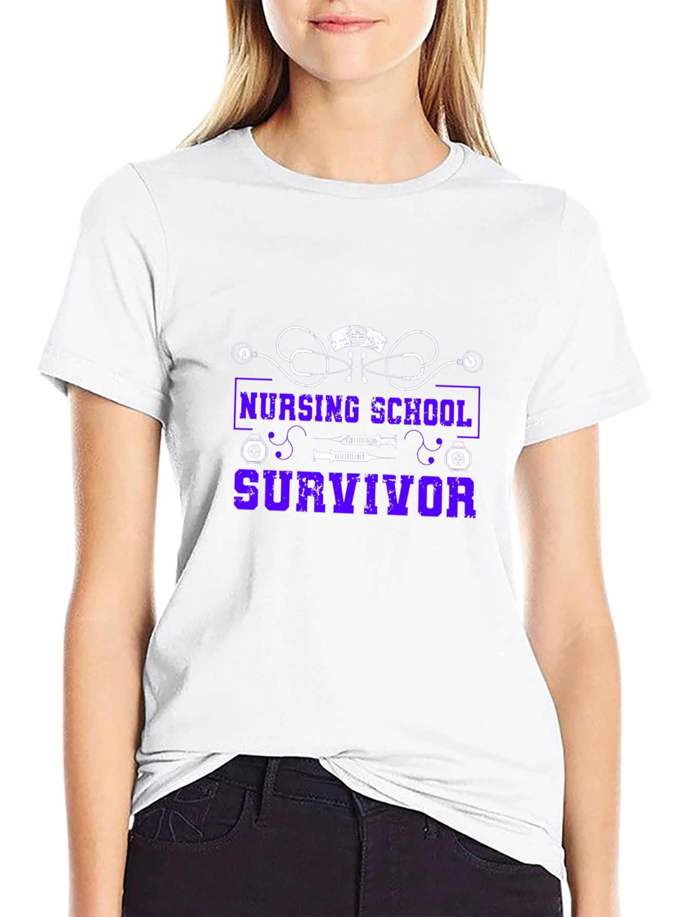 Nursing School Survivor Graphic T-Shirt