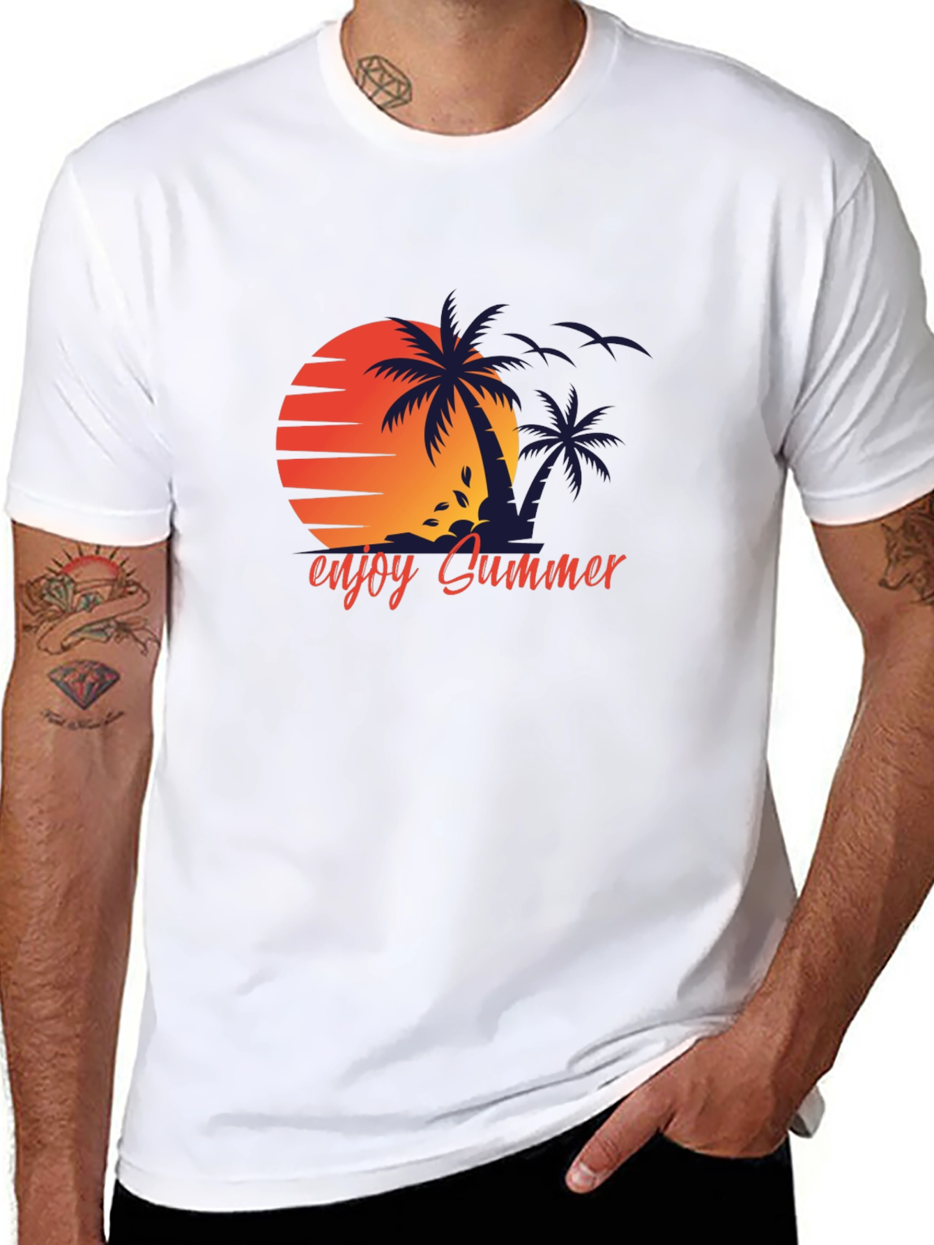 Enjoy Summer Black T-Shirt