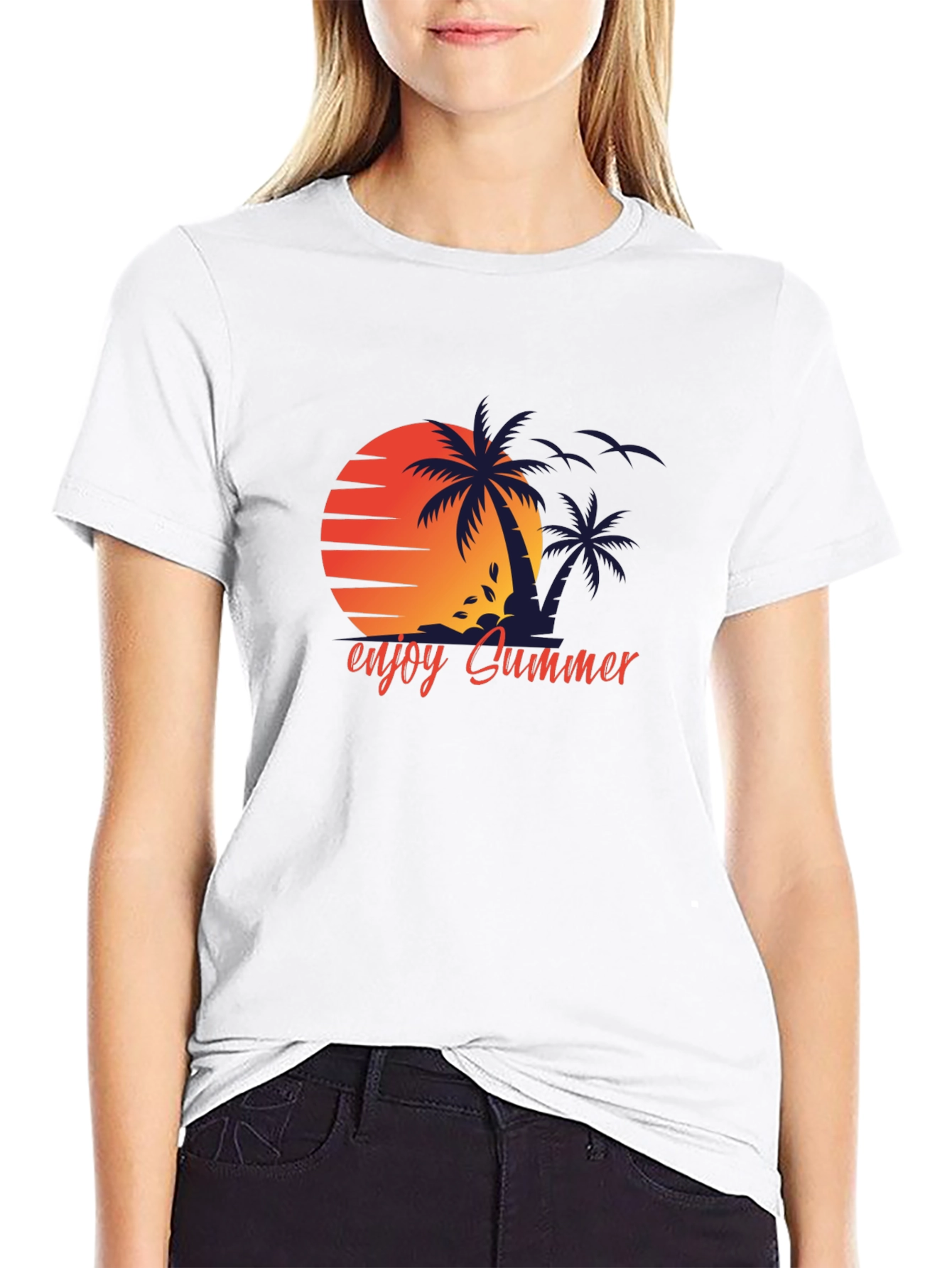 Enjoy Summer Black T-Shirt