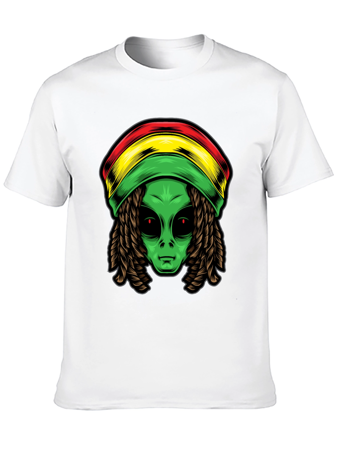 Rasta Alien T-Shirt - Cool Graphic Tee
