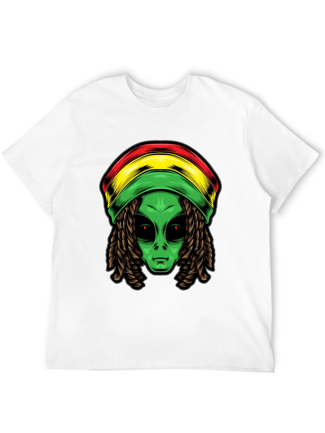 Rasta Alien T-Shirt - Cool Graphic Tee