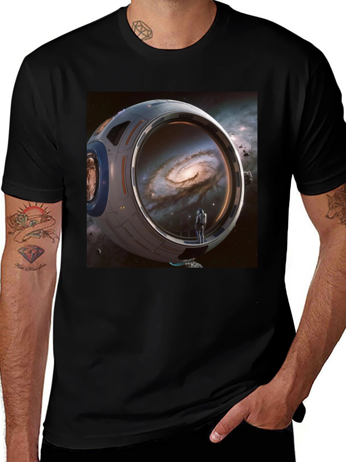 Space Exploration T-Shirt - Galaxy Design