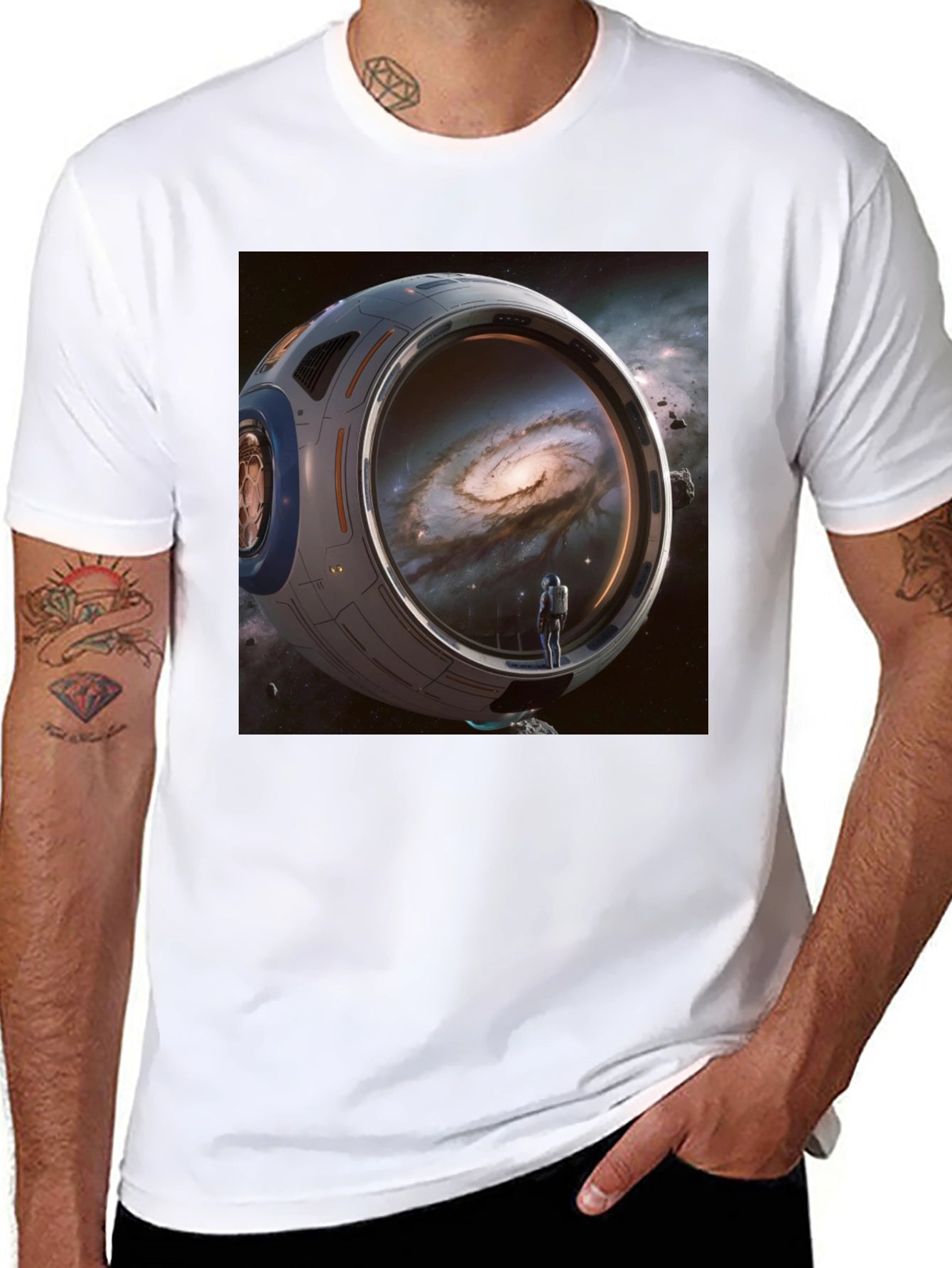 Space Exploration T-Shirt - Galaxy Design