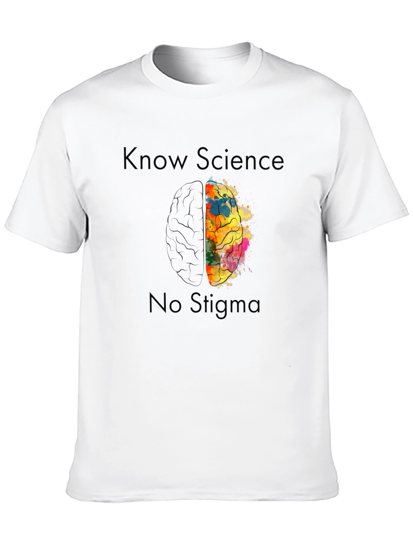 Know Science No Stigma Brain Graphic Tee