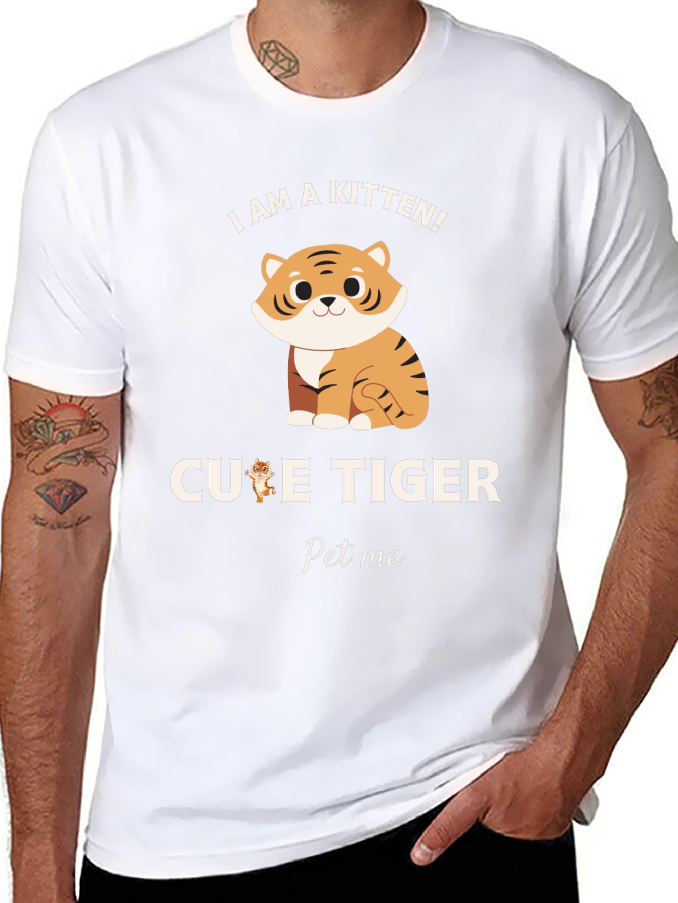 Cute Kitten Tiger Graphic Tee - Pet Me!