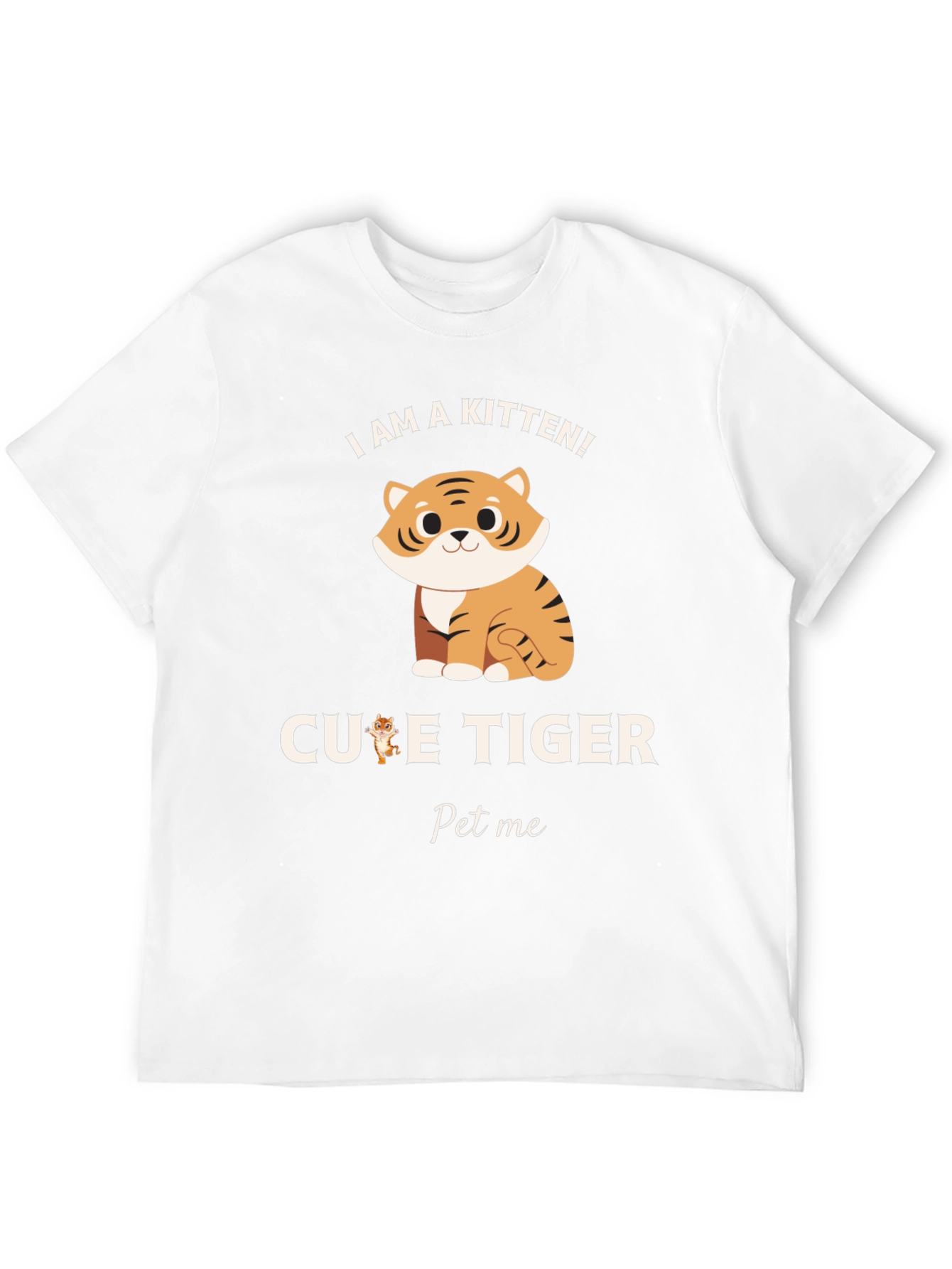 Cute Kitten Tiger Graphic Tee - Pet Me!