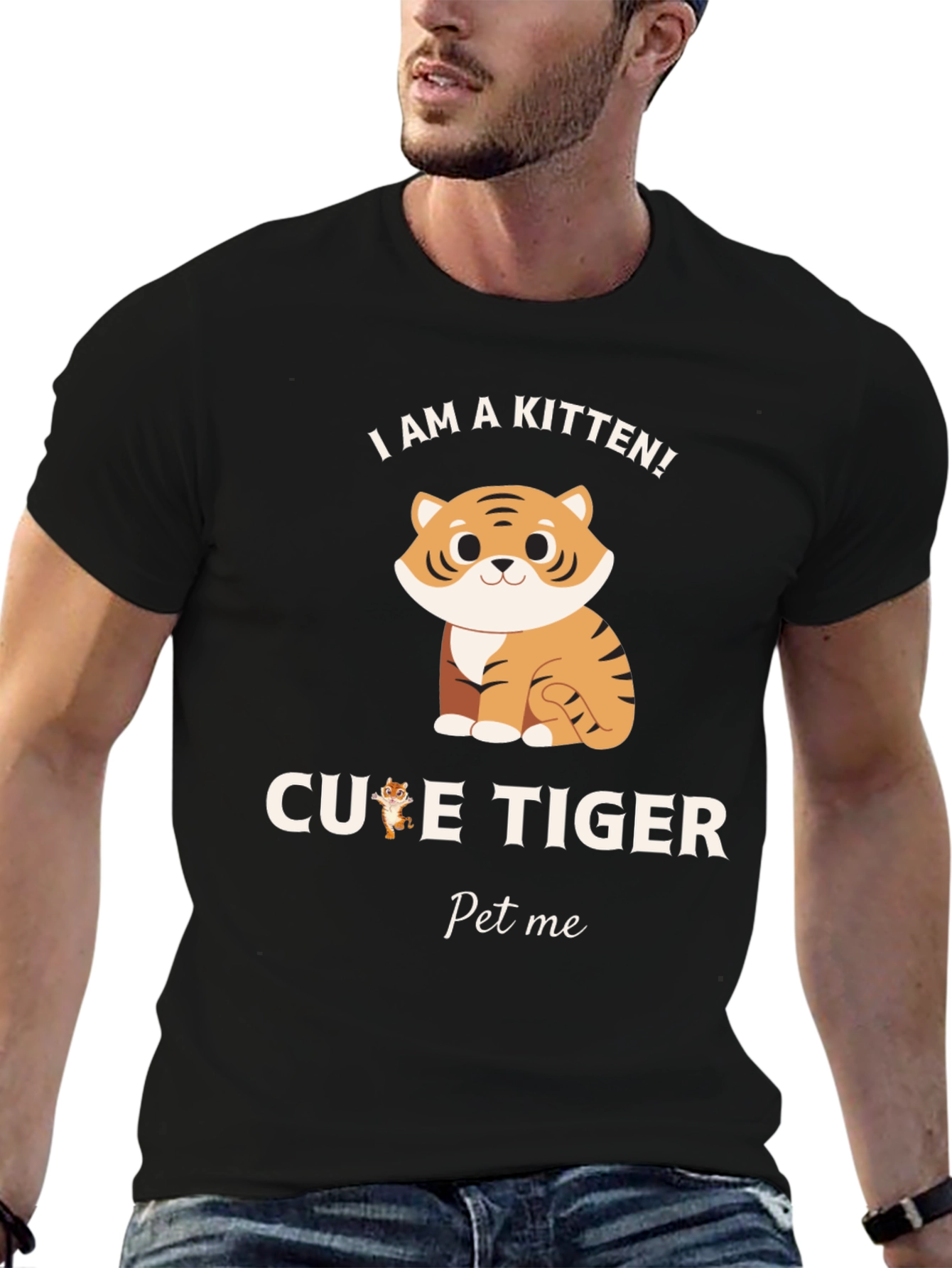 Cute Kitten Tiger Graphic Tee - Pet Me!