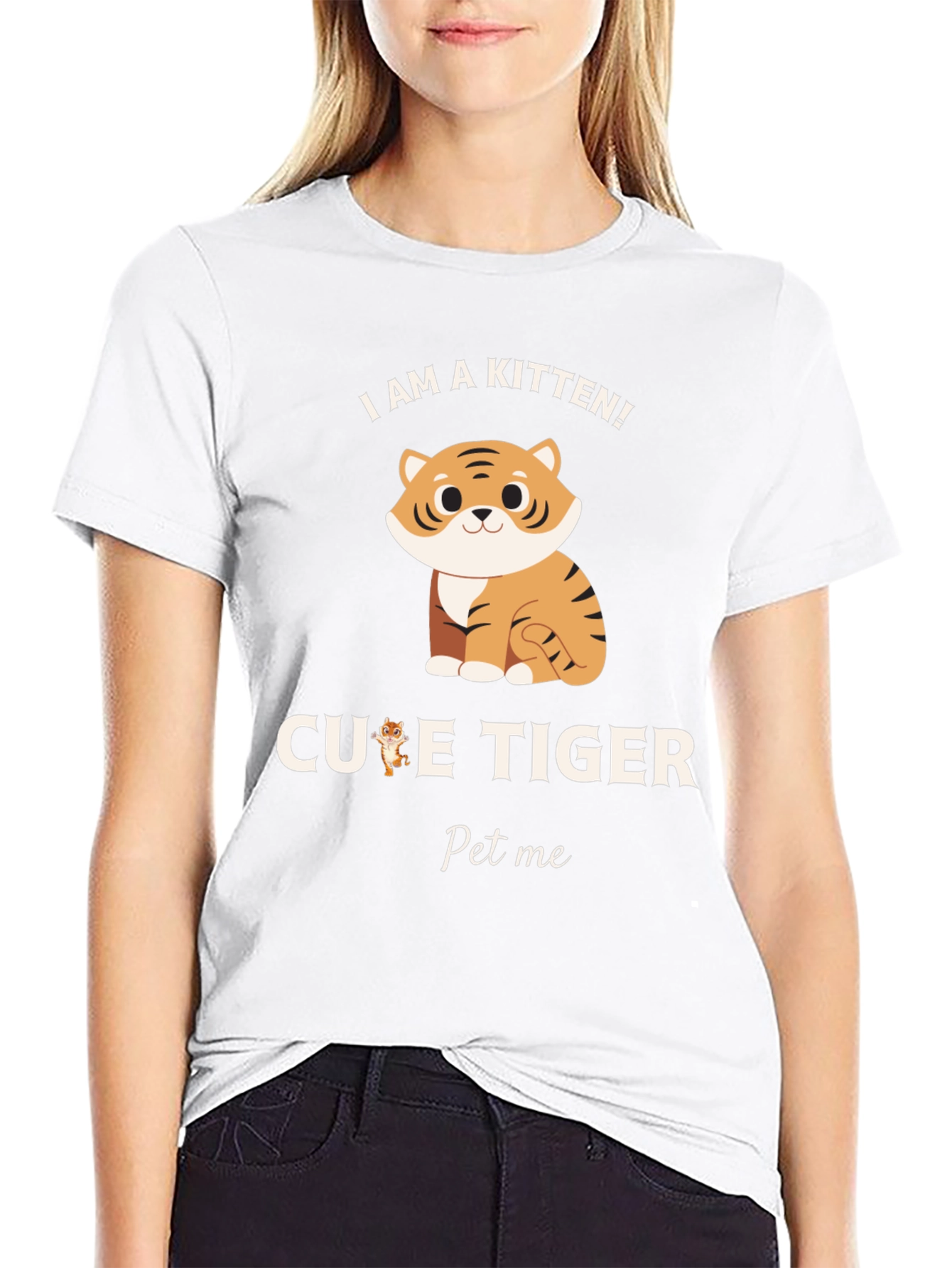 Cute Kitten Tiger Graphic Tee - Pet Me!